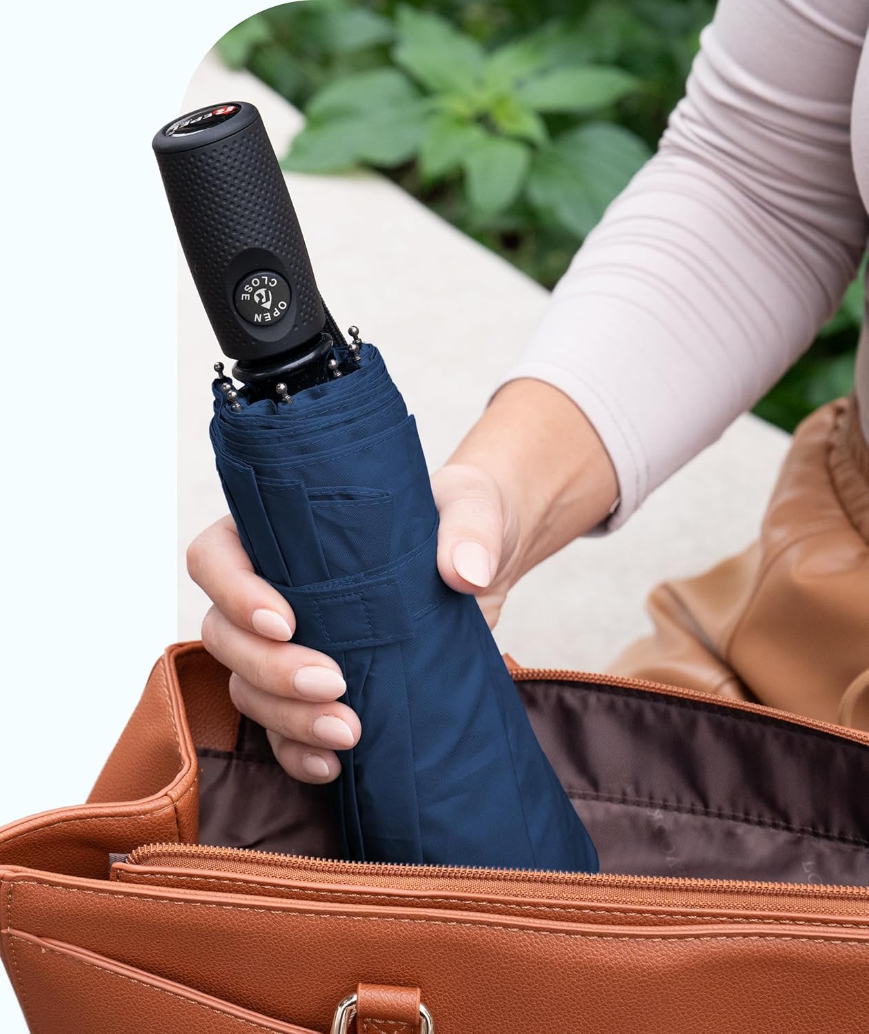 Repel Windproof Travel Umbrella - Compact & Withstands Winds up to 100MPH , Strongest Premium Auto Folding Umbrella for Rain and Sun - Durable, Light & Portable for Women & Men , Fits Backpack & Cars