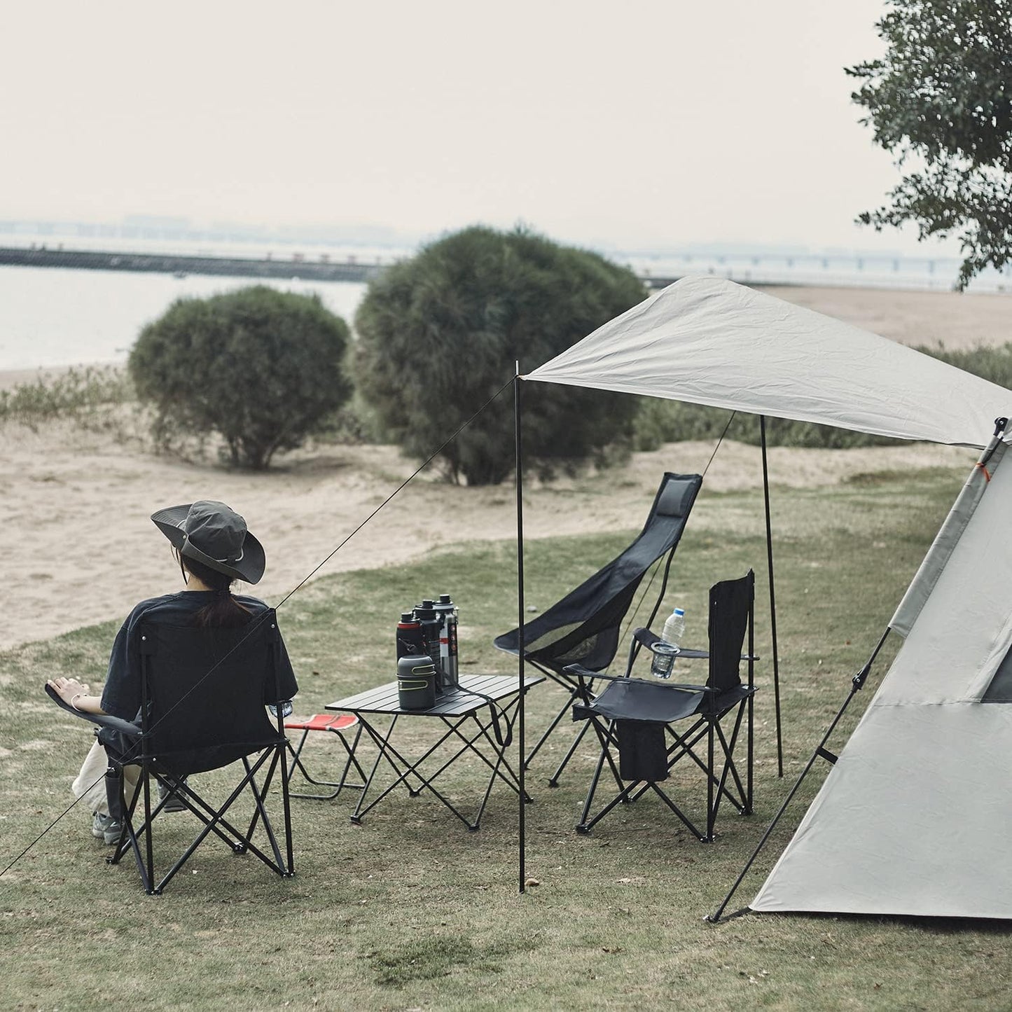 Damei century 4Pack Folding Camping Chairs, Portable for Beach, Lawn, Yard