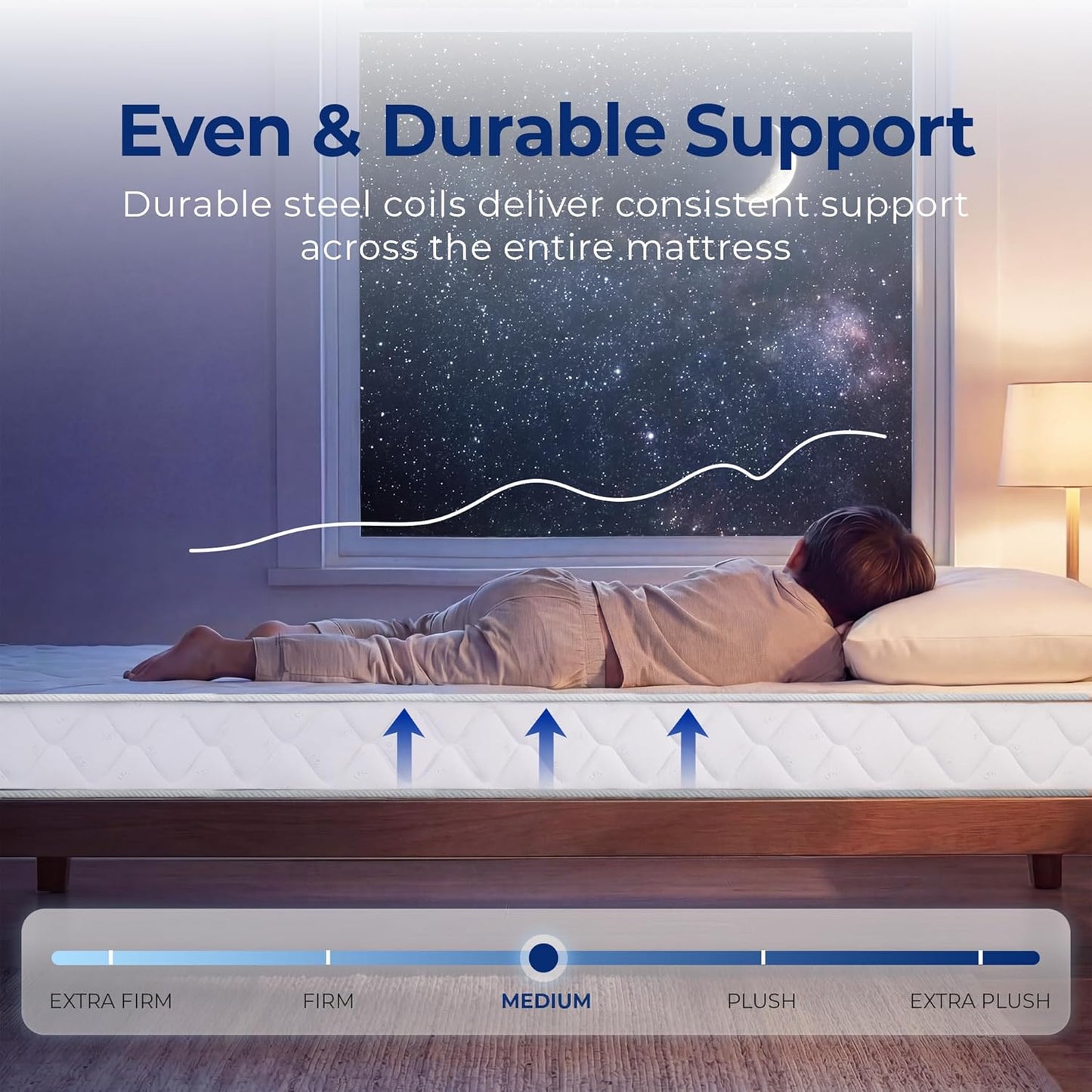 Neo Sleep Twin Size Mattress, 8 Inch Hybrid Comfort & Supportive Mattress in a Box, Cooling Gel Memory Foam and Spring with Pressure Relief, CertiPUR-US Certified