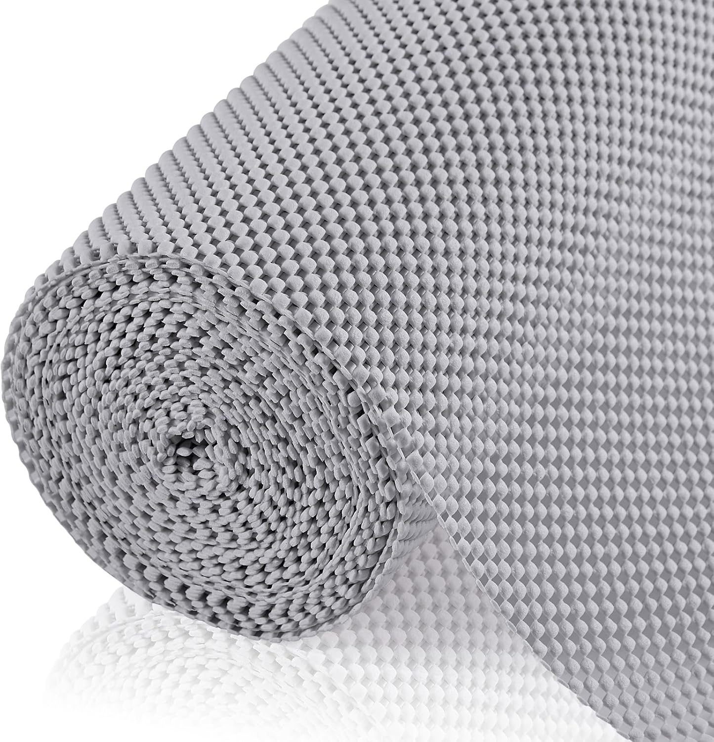 2 Rolls of ALIUNI Breathable Shelf Liners Bundle, White and Grey