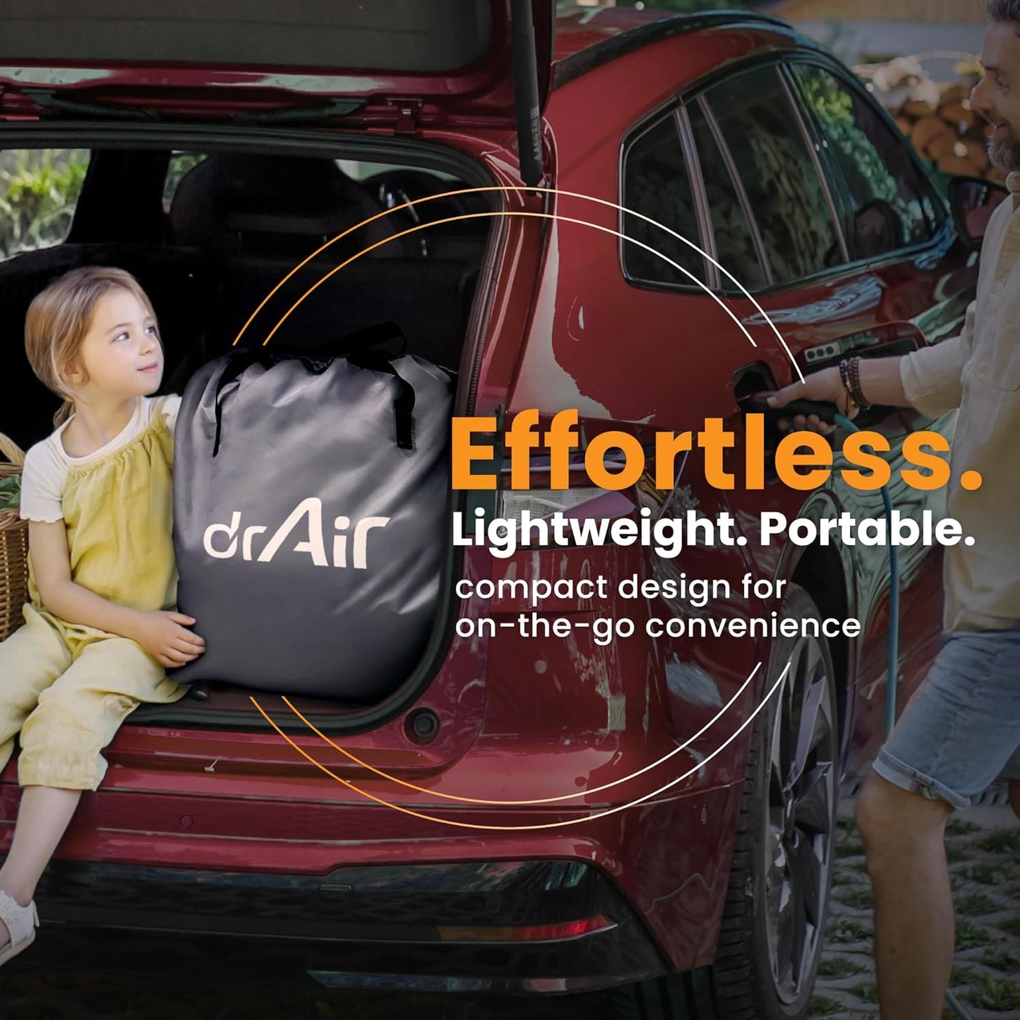 Dr. air Queen Air Mattress with Built-in Pump, 18" Raised Blow Up Mattress, 800 lbs Max Honeycomb Air Bed, 48Hr Leak-Proof Test, 3min Inflatable Mattress for Home, Guests, Camping, Colchones inflables