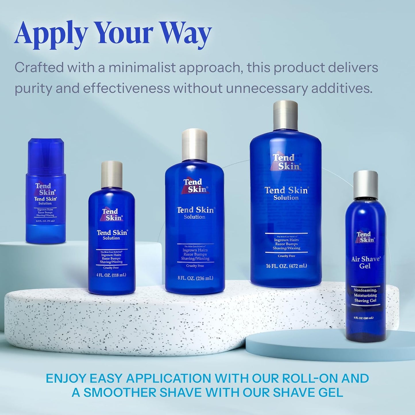 Tend Skin Razor Bump Solution Refillable Roll-On Solution For Unsightly Razor Bumps, Ingrown Hair And Razor Burns, Post Shaving and Waxing Toner for Men and Women, 2.5 Oz