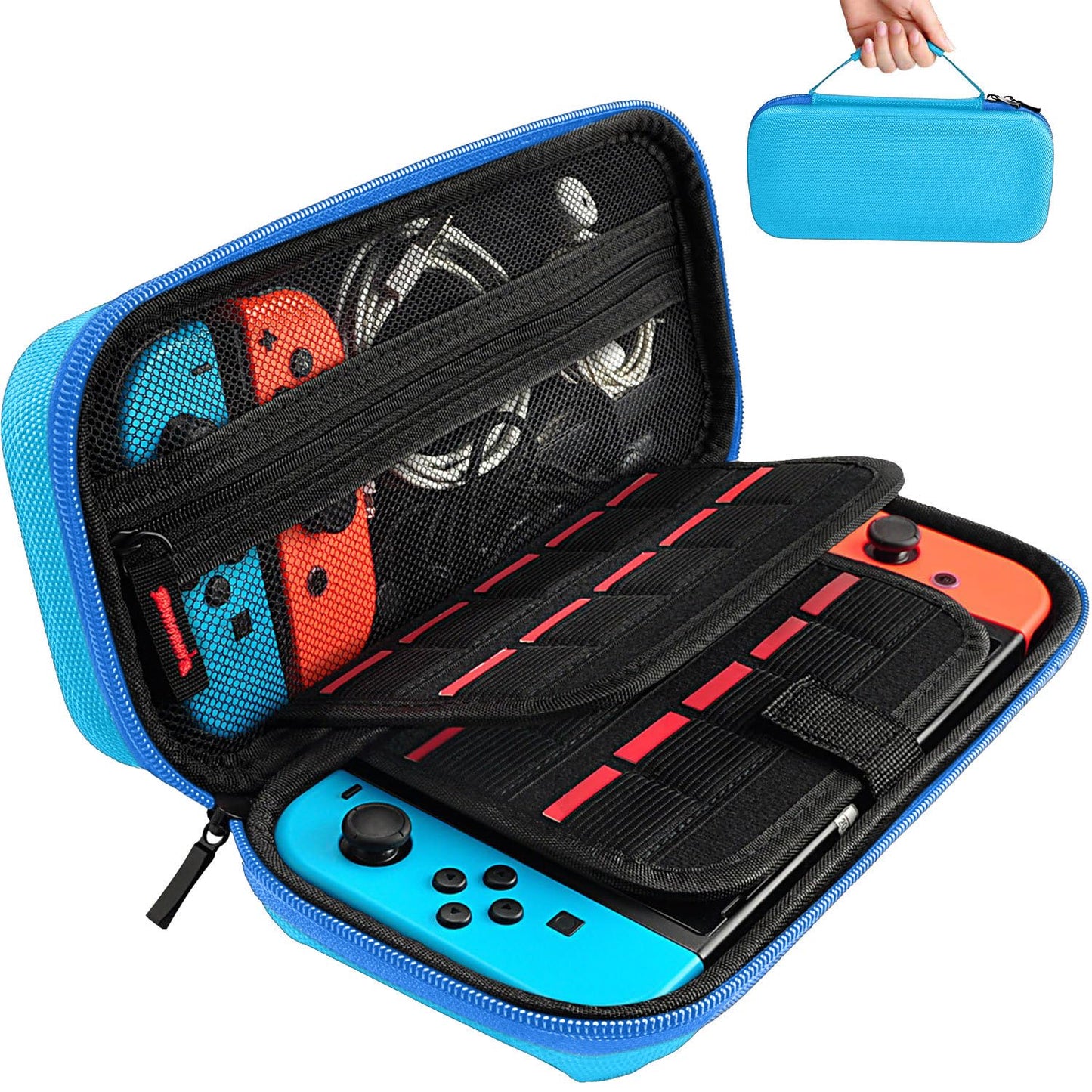 daydayup Switch Carrying Case Compatible with Nintendo Switch 2, with 24 Games Cartridges Protective Hard Shell Travel Carrying Pouch DS Case Purple