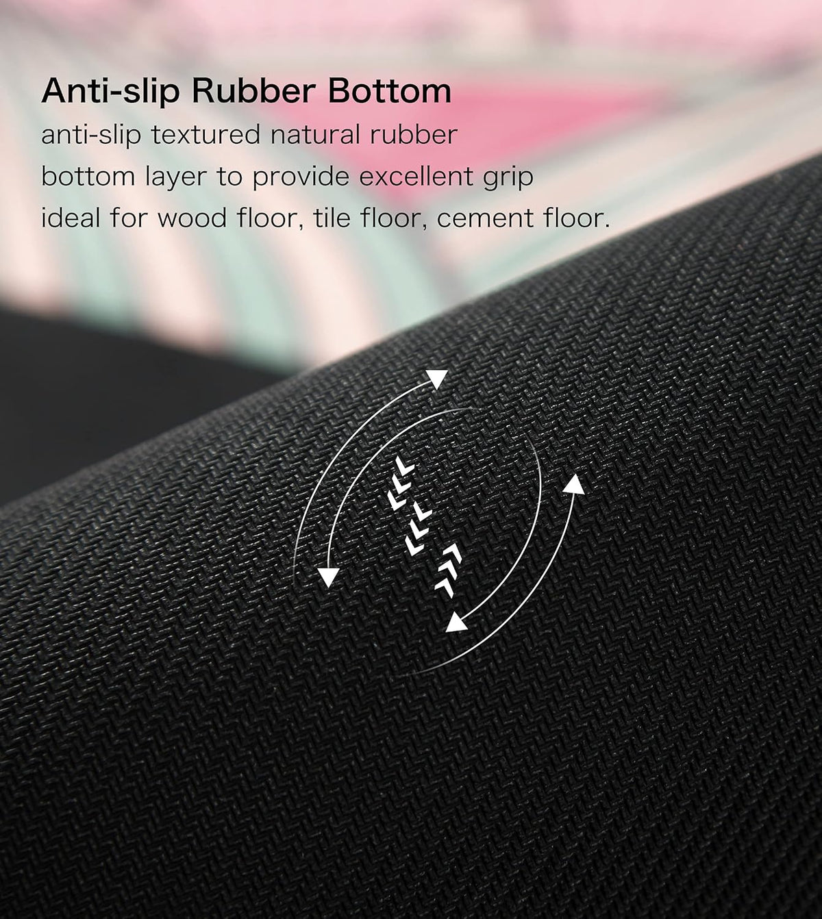Knsbk Large Round Yoga Mat 4.6'X3.5mm for Exercise Premium Extra Thick, Ultra Comfortable, Non Slip, Meditation Mat
