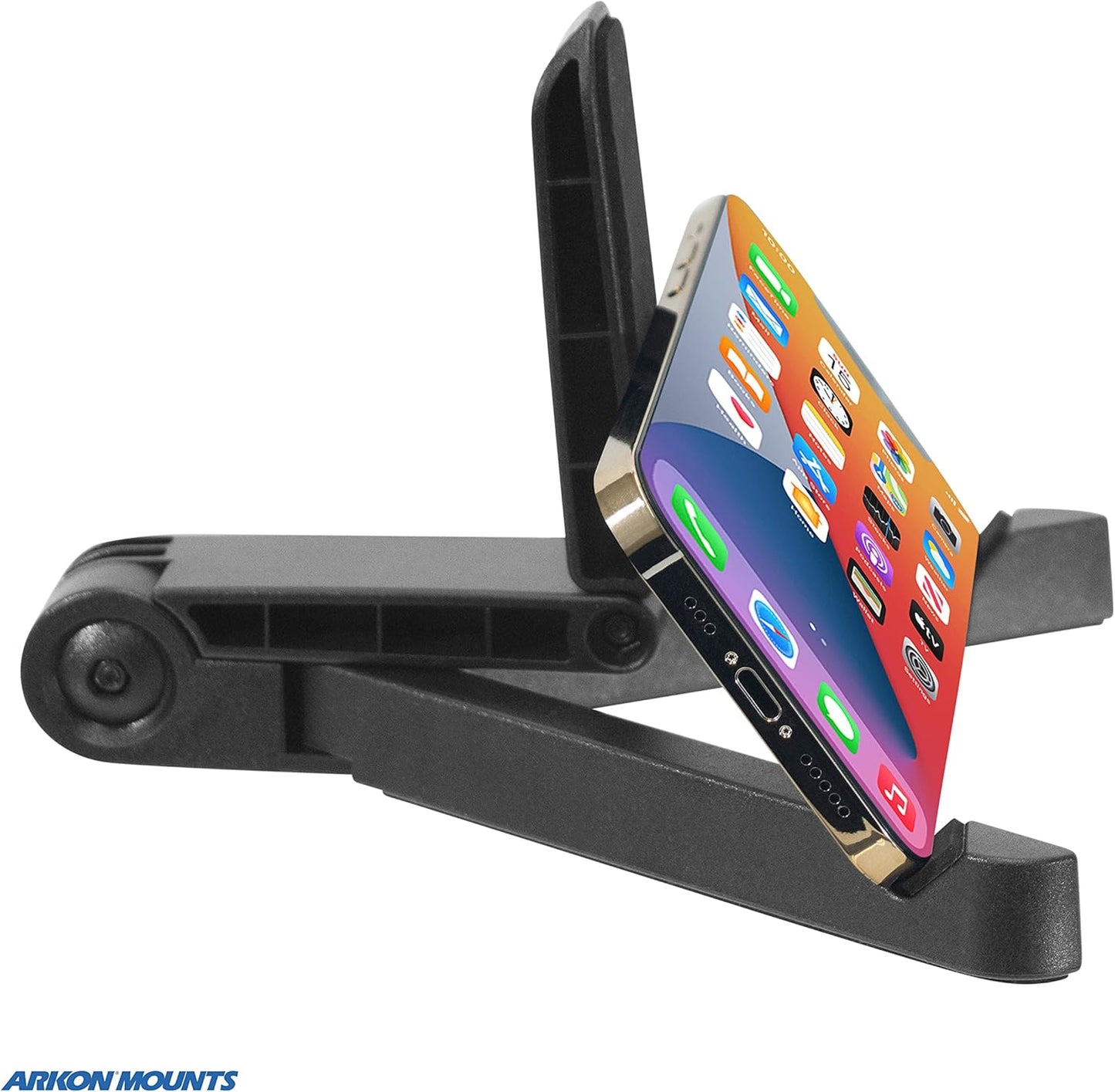 ARKON Mounts Portable Tablet Stand | Adjustable Viewing Angle | For Phones and Tablets | Fits Apple iPad, iPhone, Samsung Galaxy, Note, Switch, and more