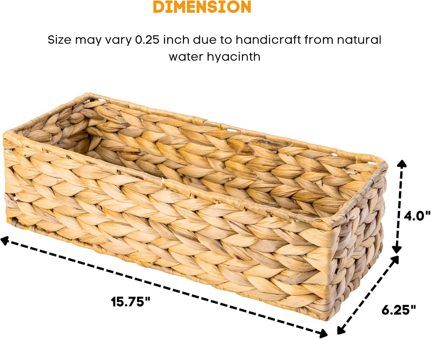 M4DECOR Set of 3 Wicker Toilet Paper Holders – Toilet Tank Basket, Back of Toilet Basket, Wicker Baskets for Storage and Decorative Bathroom Organization