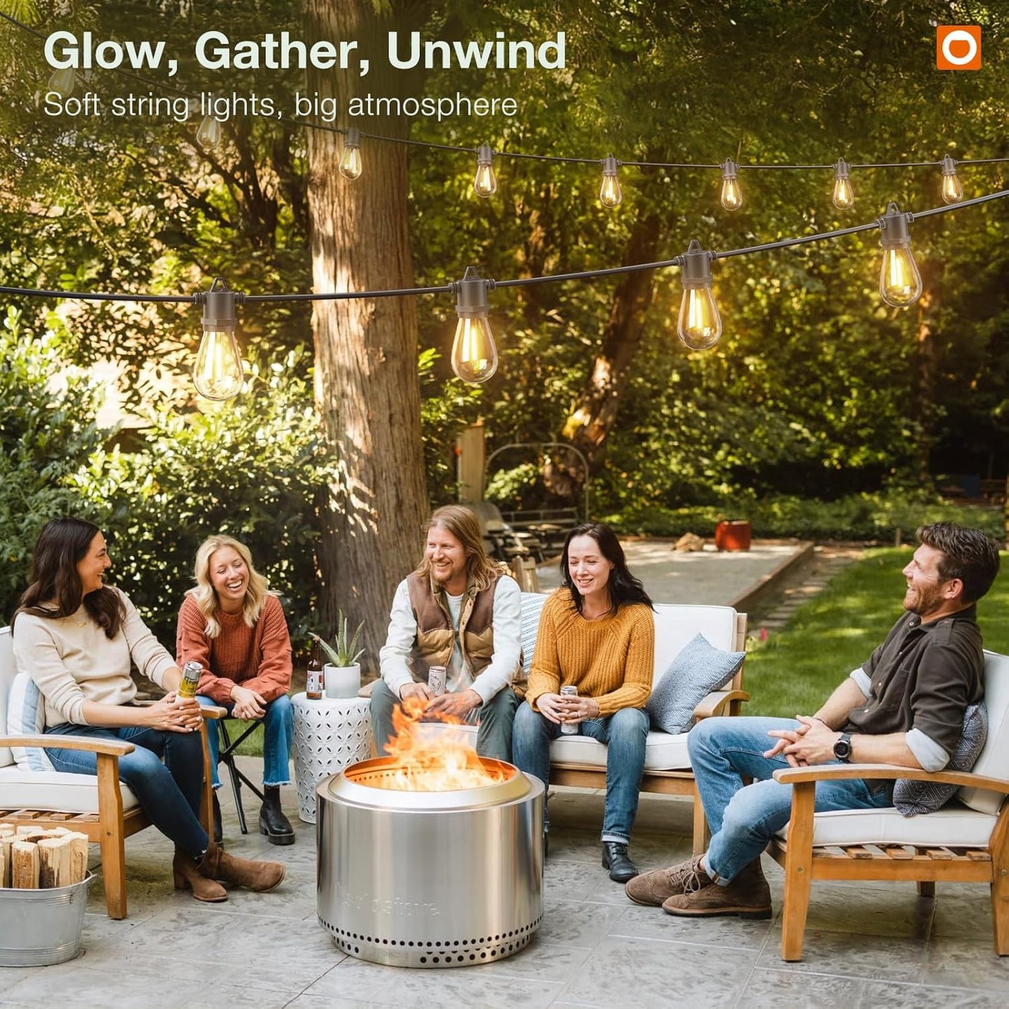 addlon 100FT LED Outdoor String Lights, Remote Dimmable Patio Lights with Timer & 3 Lighting Modes, 32 Shatterproof Edison Bulbs, Waterproof Connectable String Lights for Outside Backyard Porch Party