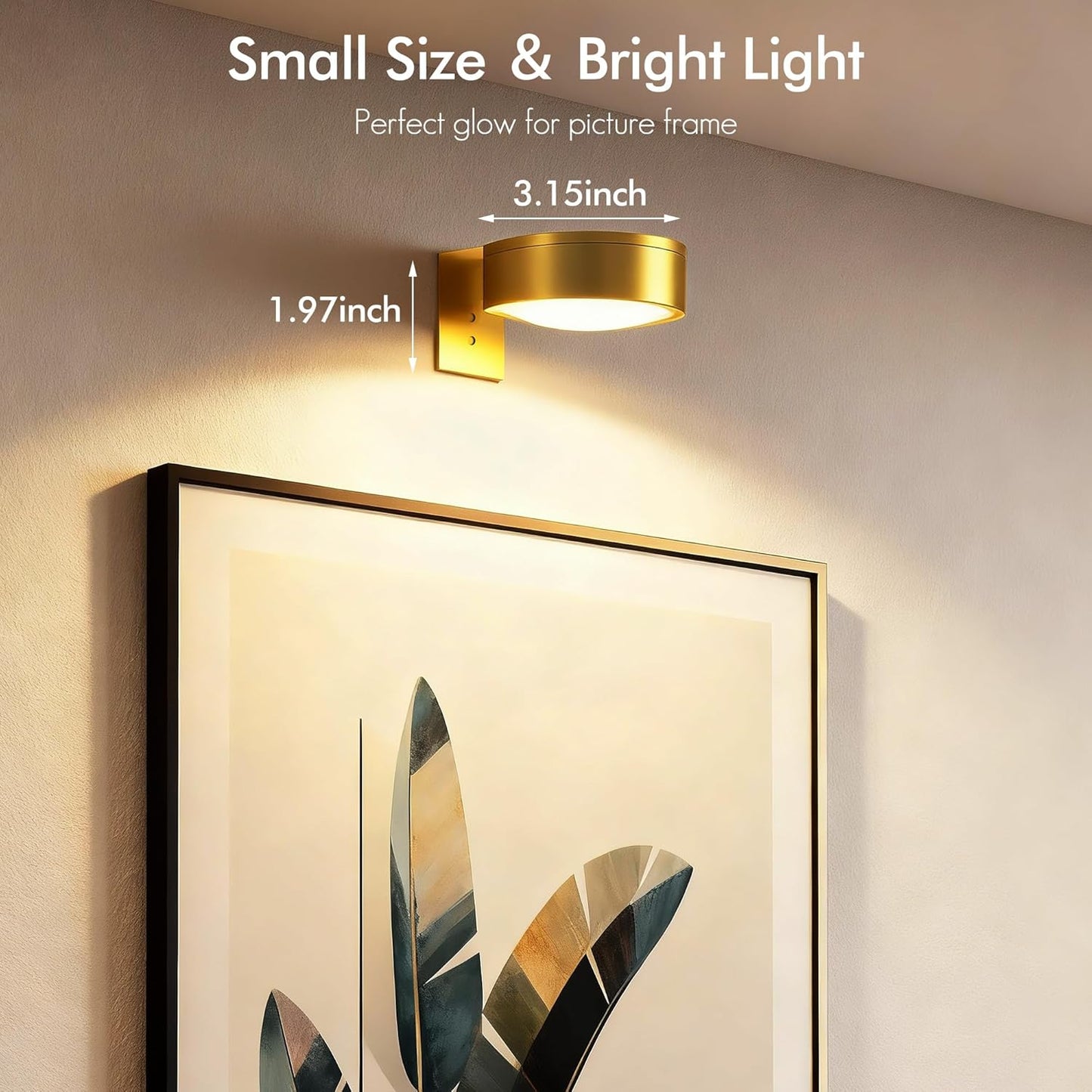 3-Pack Picture Lights for Wall, Rechargeable Battery Operated Led Painting Light with Remote Dimmable ＆ Timer, 3 Lighting Modes Magnetic Art Display Light, Wall Decorative Lighting for Picture,Frame