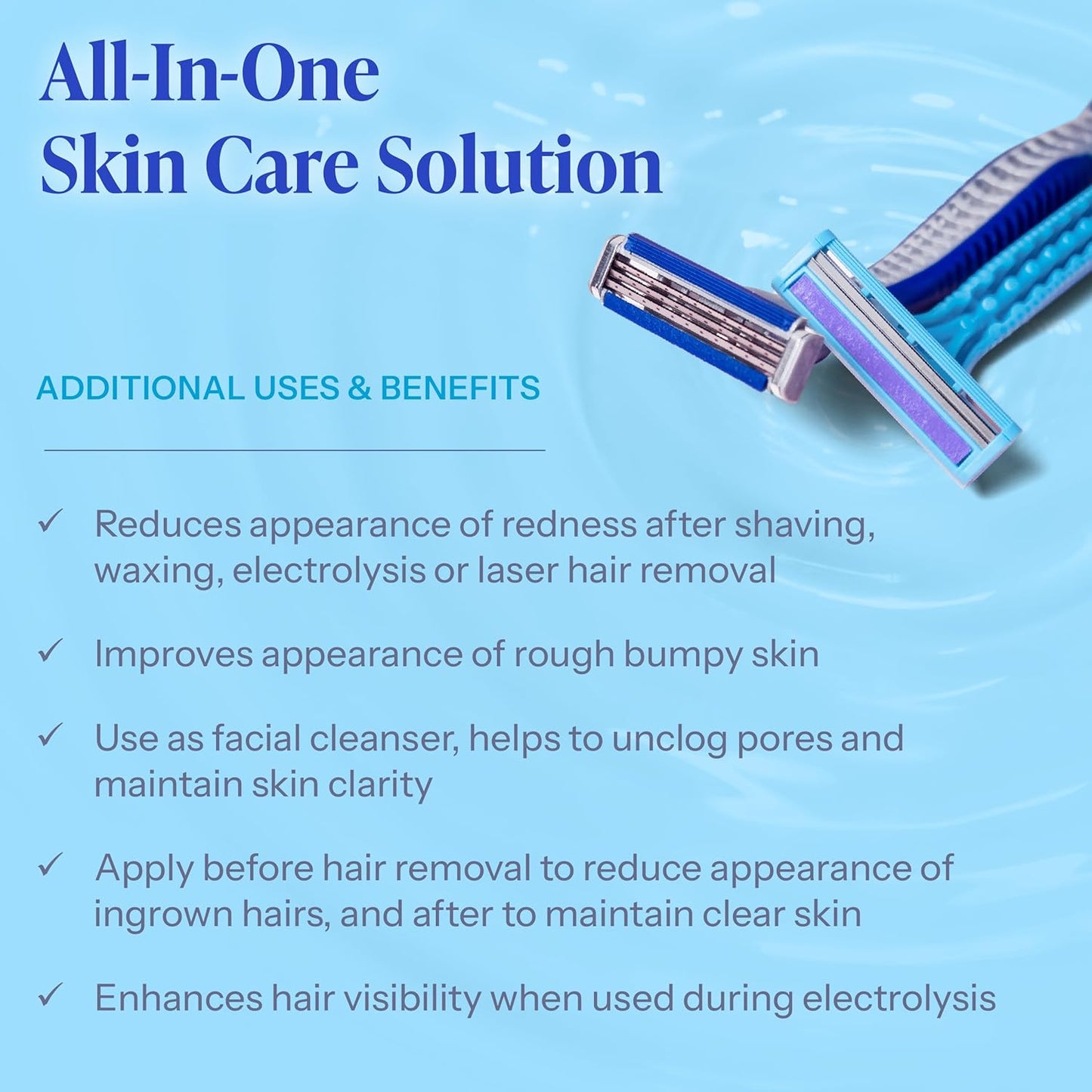 Tend Skin Razor Bump Solution Refillable Roll-On Solution For Unsightly Razor Bumps, Ingrown Hair And Razor Burns, Post Shaving and Waxing Toner for Men and Women, 2.5 Oz