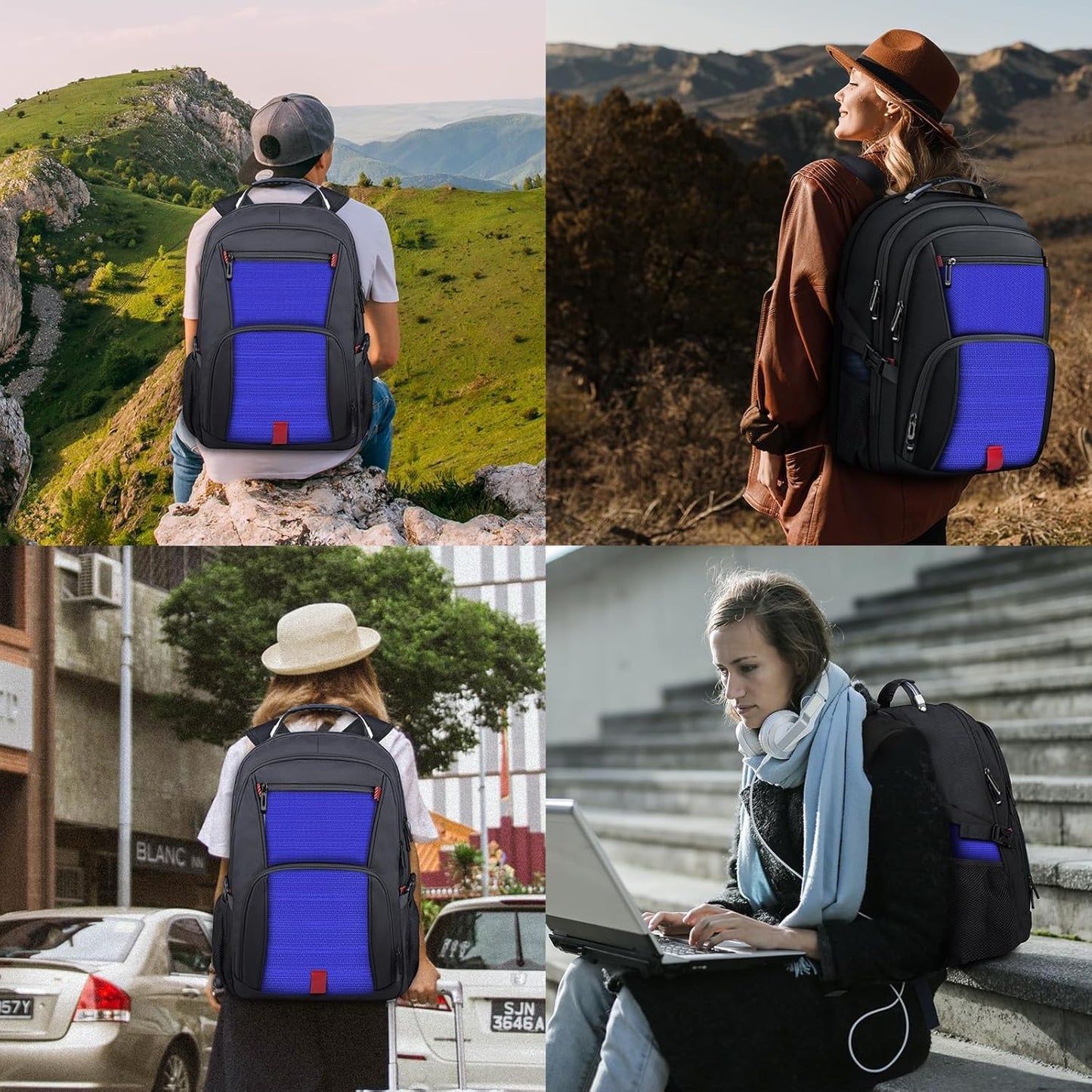 ANTERK Extra Large Backpack, Travel Backpack, Sturdy TSA Water Resistant 17.3 Inch Backpacks, Anti Theft Business Computer Backpacks Gifts for Men Women, Dark Blue
