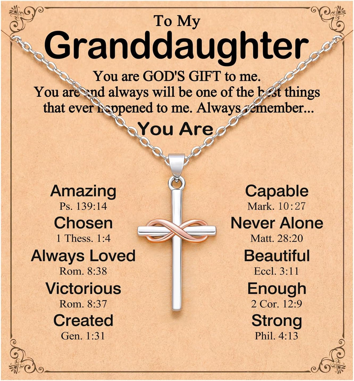 UPROMI To My Friend/Sister in Christ/Granddaughter/Daughter/Niece Gifts