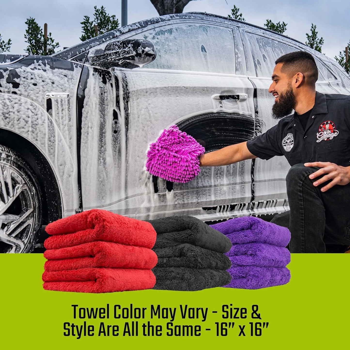 Chemical Guys Car Cleaning Kit - with Car Wash Soap, Wheel Cleaner, Total Interior, Car Wash Mitt - Interior and Exterior Wash Kit with Vehicle Cleaning and Detailing Accessories - 7 Item Kit
