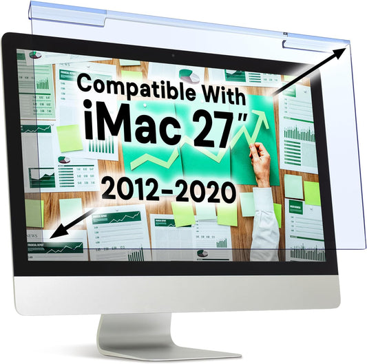 VINTEZ Blue Light Screen Protector Compatible With iMac 27 Inch (2012-2020) – Anti-UV Blue Light Blocking Film for Desktop PC, Eye Protection Filter, 24.1" x 15.1"