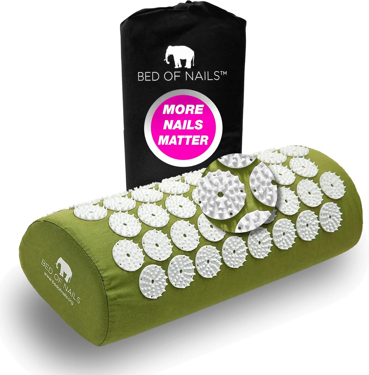 Bed of Nails Acupressure Mat – Original Bon Acupressure Design with 8820 Precision Nails, 29 x 16 x 1", Jet Black