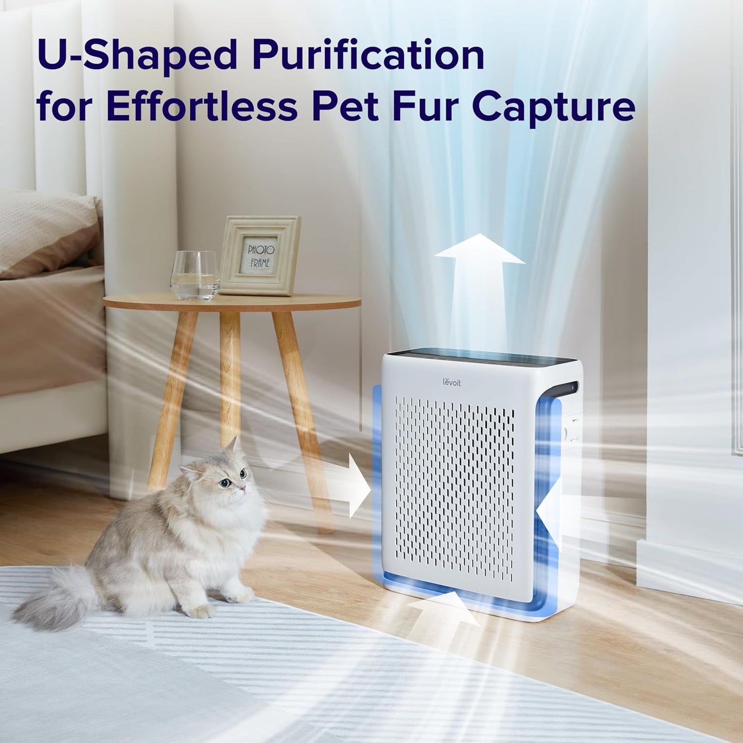 LEVOIT Air Purifier for Home Large Room Up to 1073Ft² with Air Quality Monitor, AHAM VERIFIDE, Smart WiFi, Washable Pre-Filter, HEPA Sleep Mode for Pets, Allergies, Dust, Pollen, Vital 100S-P, White