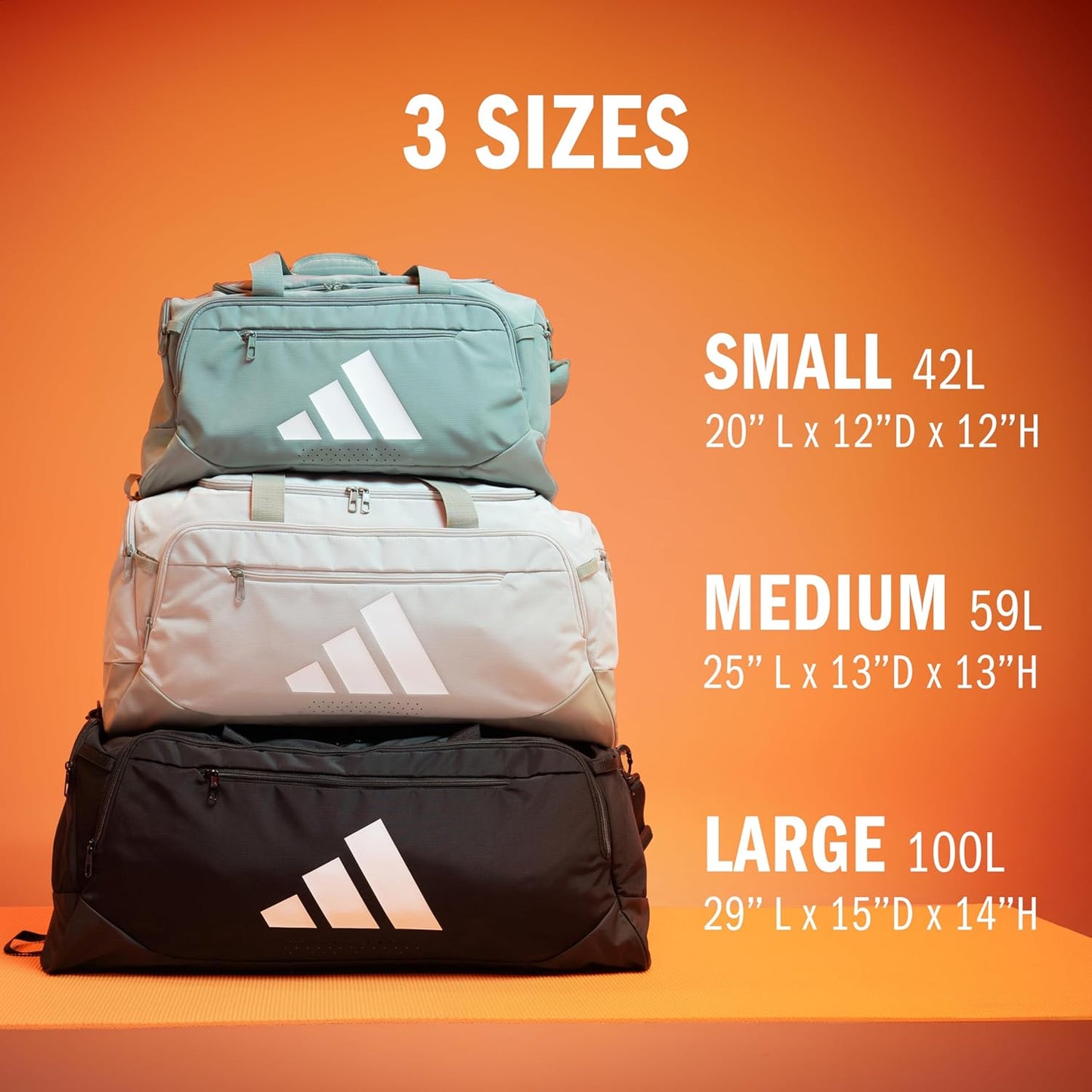 adidas Defender 5 Duffel Bag for Sports, Gym and Travel