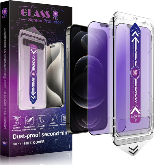 2 Pack Anti Blue Light Matte Screen Protector for iPhone 12 and iPhone 12 Pro 6.1-Inch