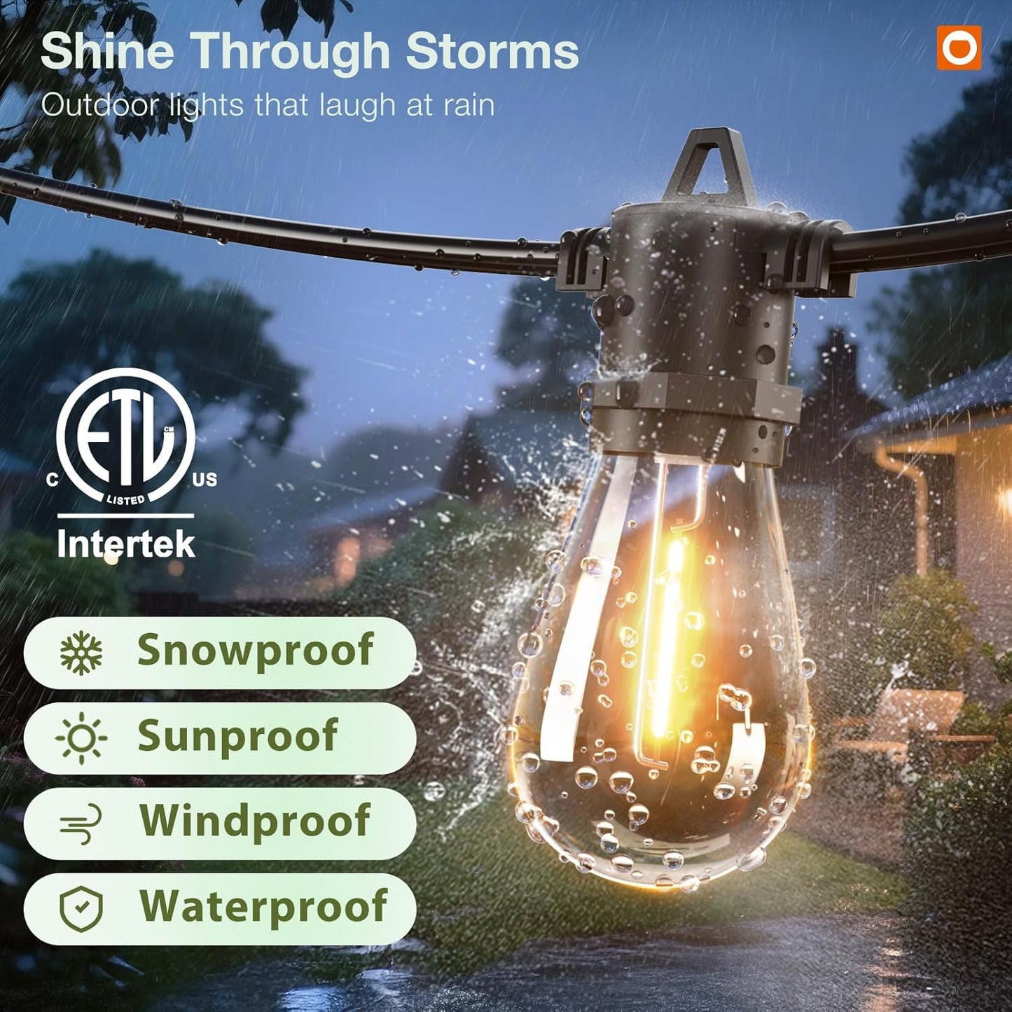 addlon 100FT LED Outdoor String Lights, Remote Dimmable Patio Lights with Timer & 3 Lighting Modes, 32 Shatterproof Edison Bulbs, Waterproof Connectable String Lights for Outside Backyard Porch Party