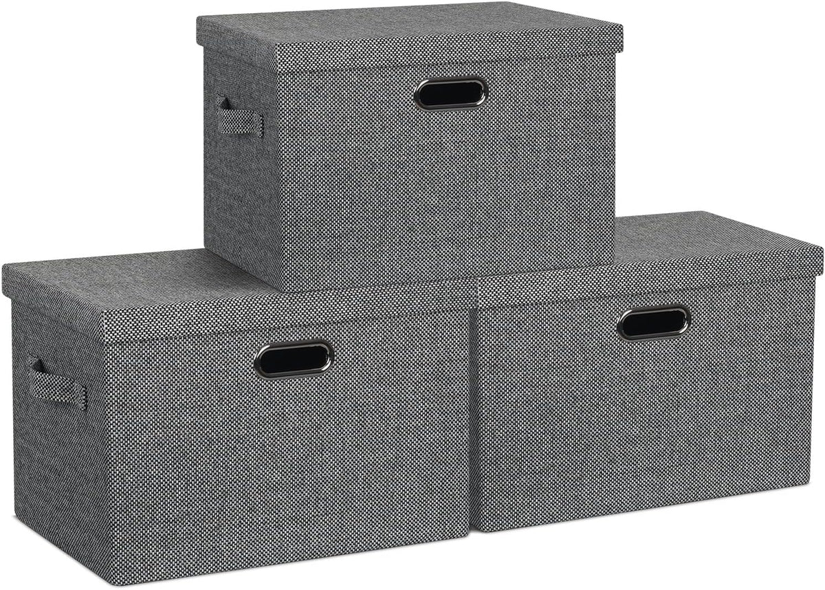 Storage Bins with Lids Fabric Closet Organizers Cubes Office Organization