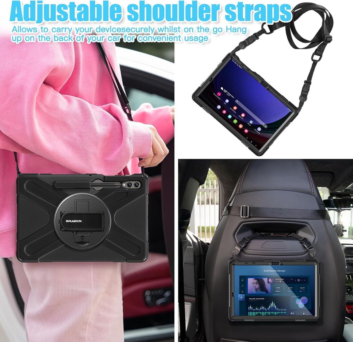 Case for Samsung Tab S10+ Plus/S9 Plus/S9 FE+/S8 Plus/S7 Plus/S7 FE 12.4"