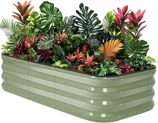 1MORE Raised Garden Bed,3 in 1 Modular Planter Raised Bed,4x2x1ft,Green-1Pk