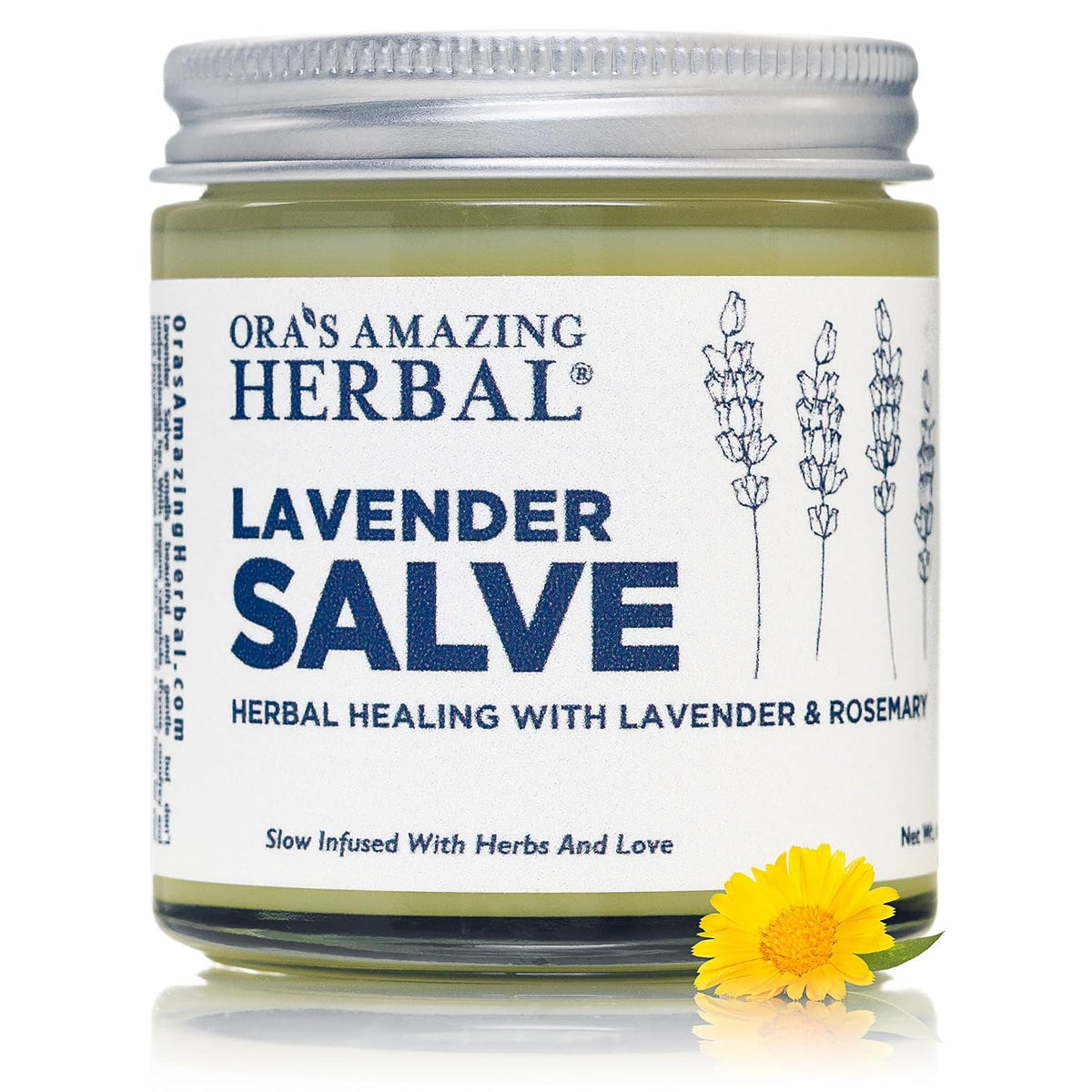 Ora's Herbal Lavender Salve, Lavender Oil Calming Massage Balm for Skin 4oz