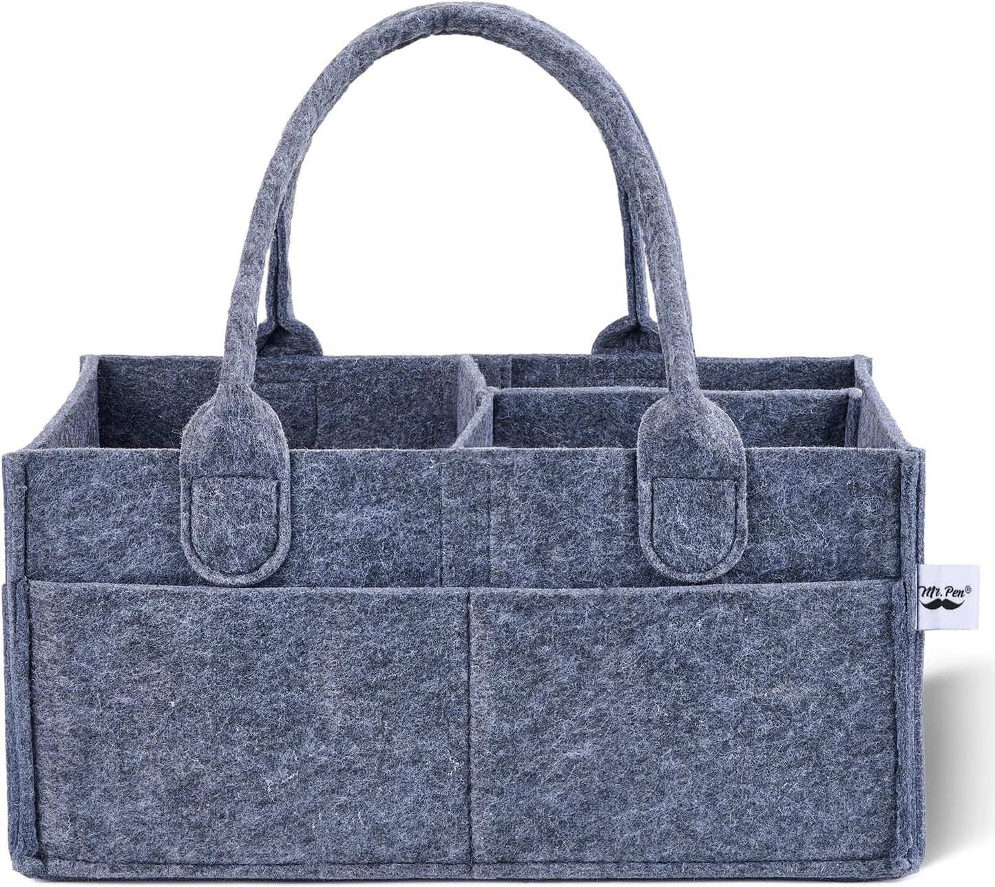 Mr. Pen- Baby Diaper Caddy Organizer, Charcoal Gray, Nursery Storage Bin and Car Organizer for Diapers and Baby Wipes