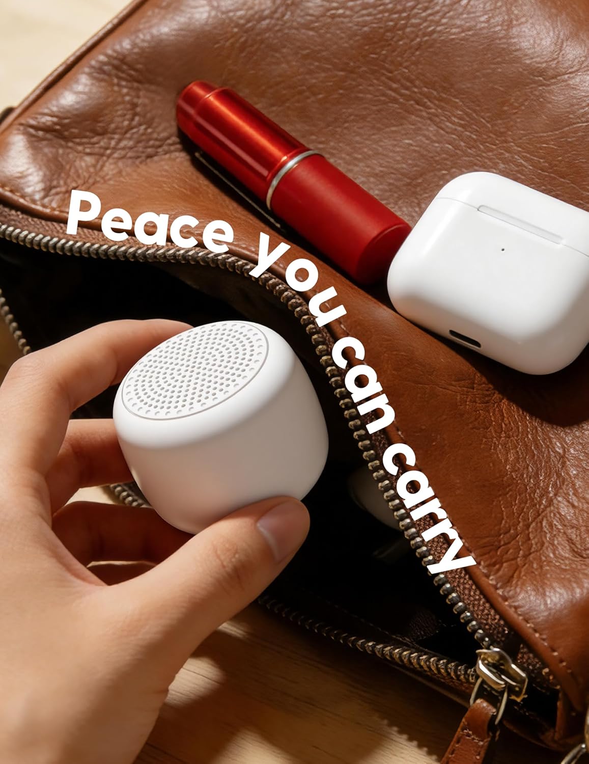Babelio White Noise Sound Machine for Adults Kids Baby, Mini, 15 Non-looping Sounds, Timer, Memory Function, Easy to Pocket and Travel White