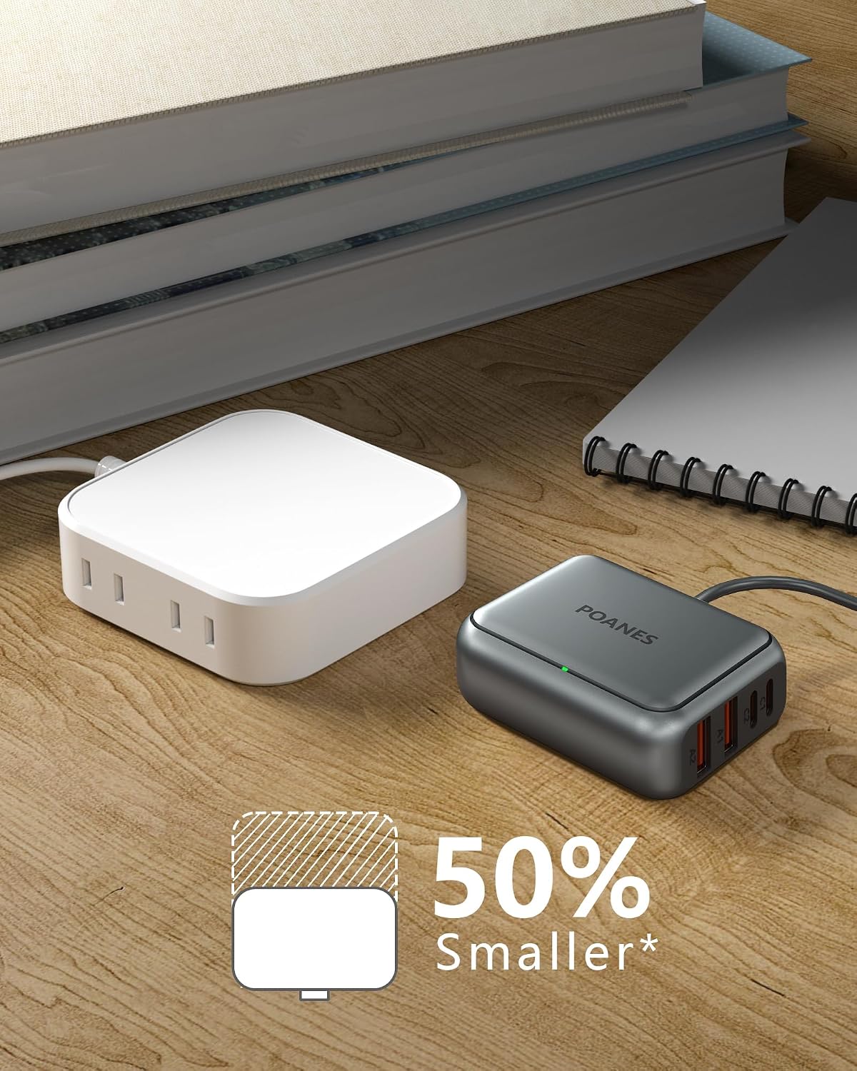 8-Port Travel USB Charger Station, Multi-Port Travel USB C Charger | 4 USB-A and 4 USB-C Port Mini Charging Station, Charging Station Block for Traveling, Camping Compatible with Phone, Earbud