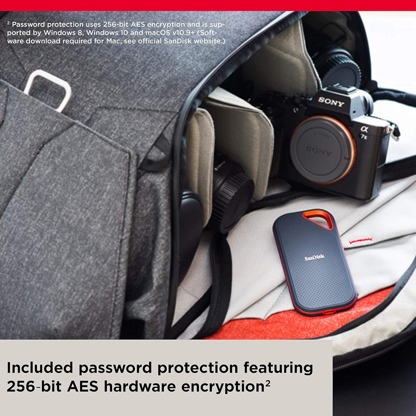 SANDISK 4TB Extreme PRO Portable SSD - Up to 2000MB/s - USB-C, USB 3.2 Gen 2x2, IP65 Water and Dust Resistance, Updated Firmware - External Solid State Drive - SDSSDE81-4T00-G25,Black