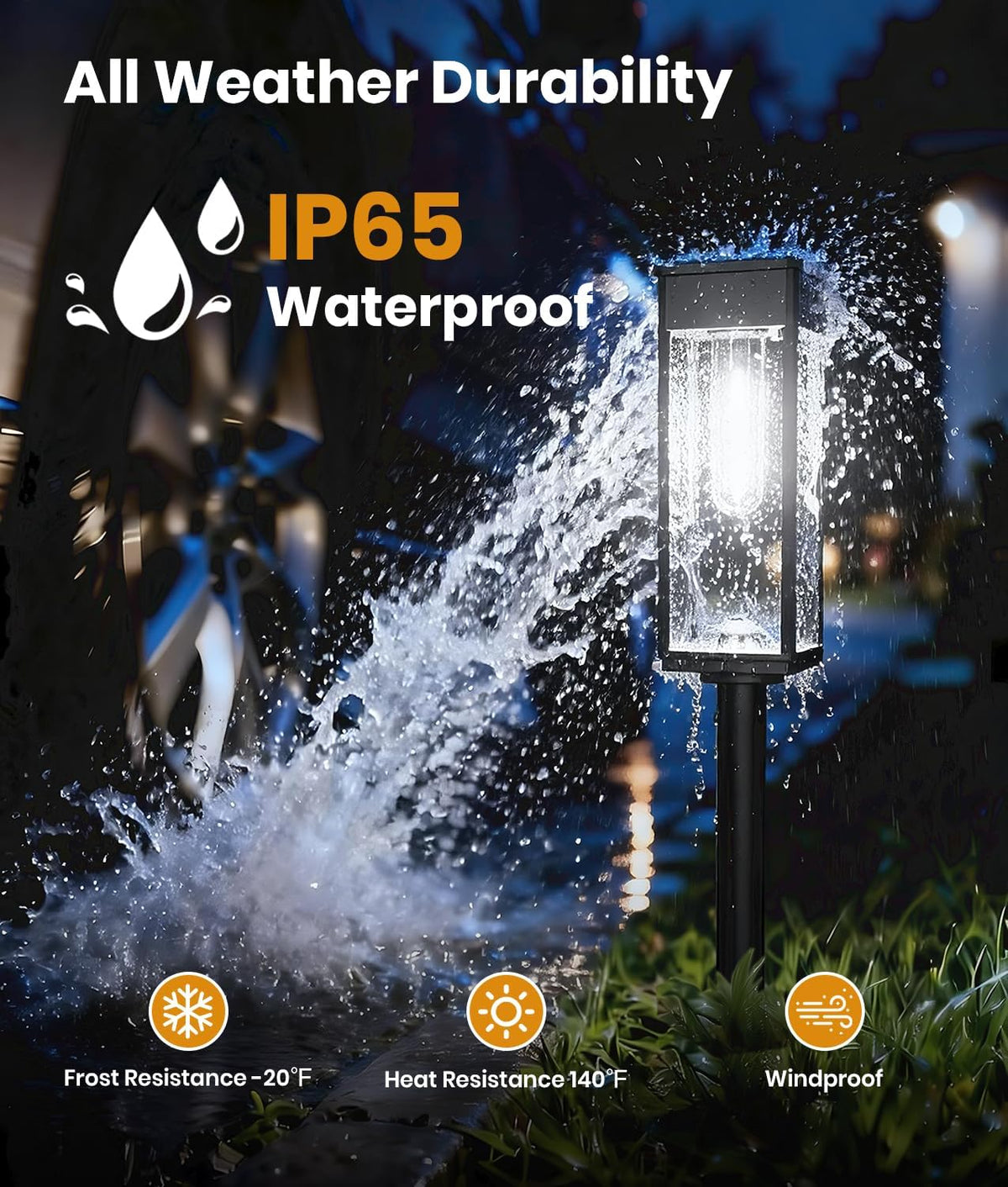SUPER BRIGHT Solar Pathway Lights Outdoor, 8 Pack Solar Lights Outdoor, Auto On/Off, IP65 Waterproof Solar Garden Lights Solar Powered Landscape Lighting for Yard Patio Walkway Driveway Pathway