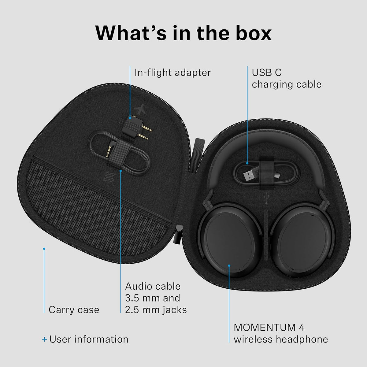 Sennheiser Momentum 4 Wireless Headphones, ANC, 60 Hr Battery, Brown