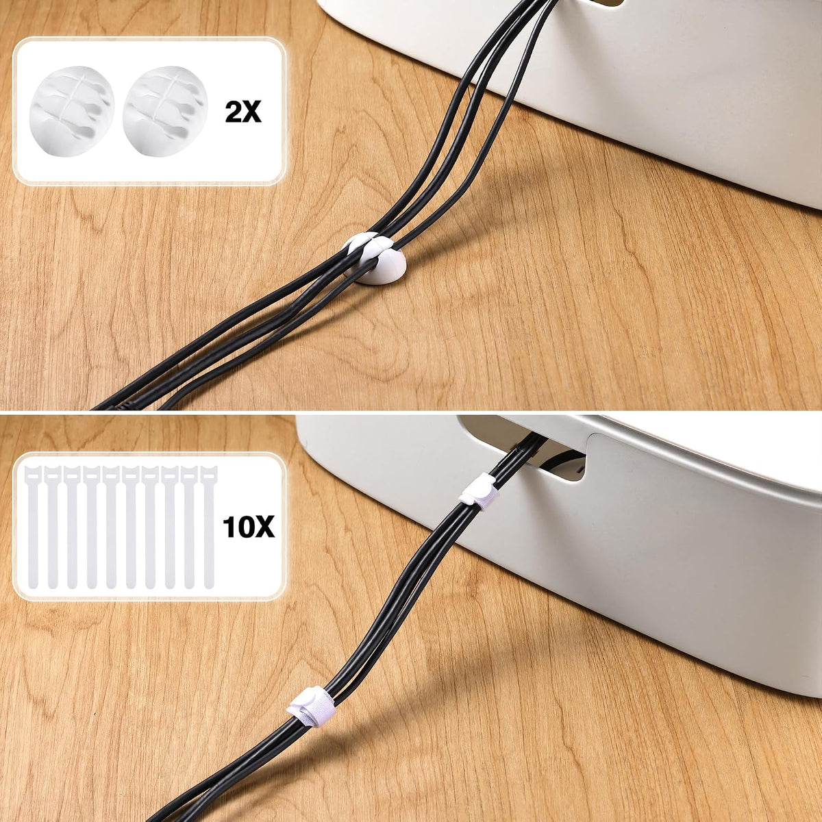 Cable Management Box, Large Cord Organizer Box to Hide Power Strip