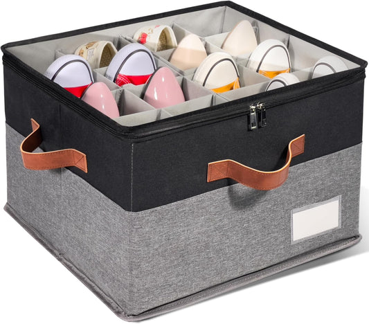 1 Pack Shoe Organizer for Closet with Adjustable Divider Shoe Storage Box