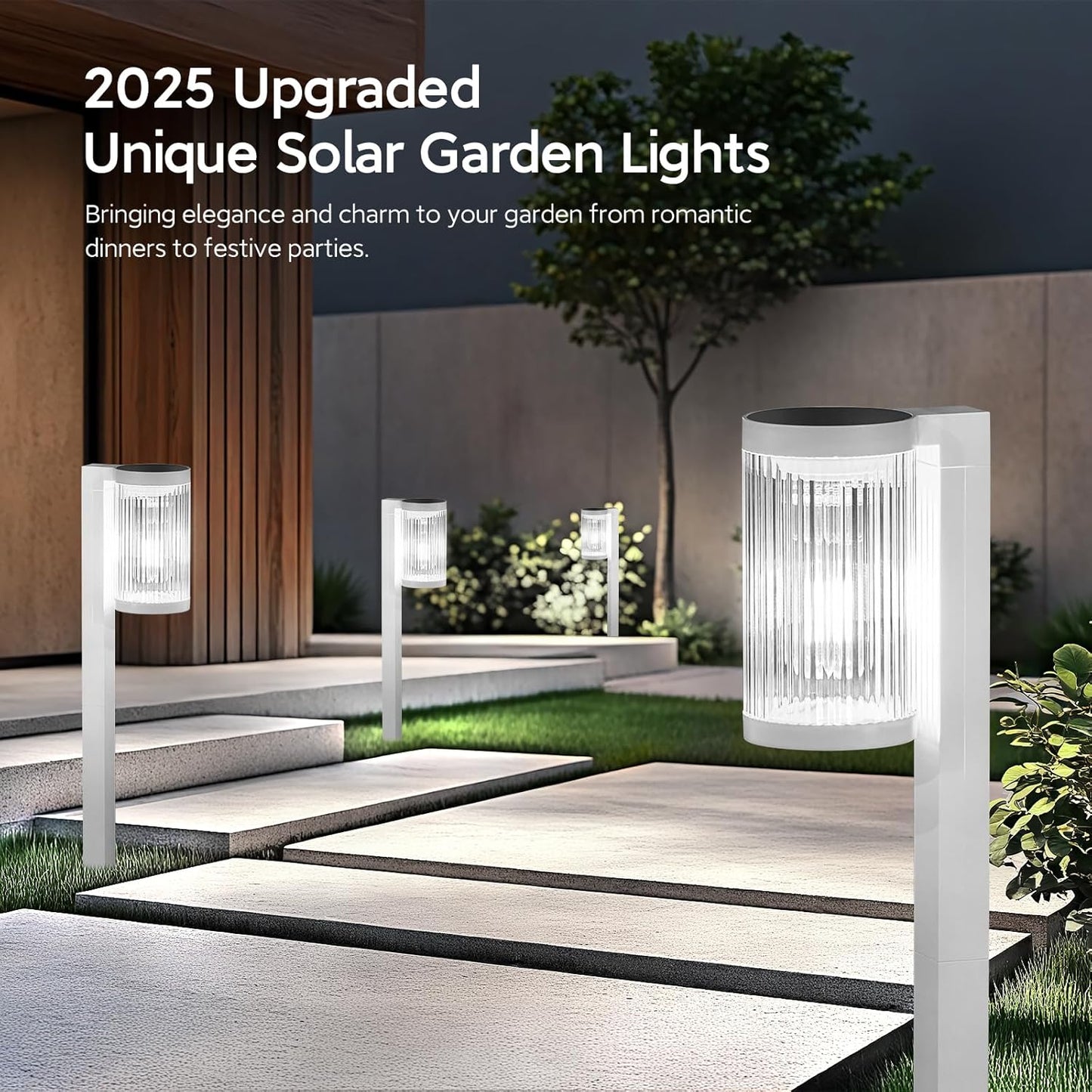 ELECLINK Solar Pathway Lights Outdoor, 6 Pack Upgraded Outdoor Solar Lights for Outside Super Bright Up to 12Hrs, IP65 Waterproof Solar Garden Lights for Yard Walkway Path Driveway Sidewalk