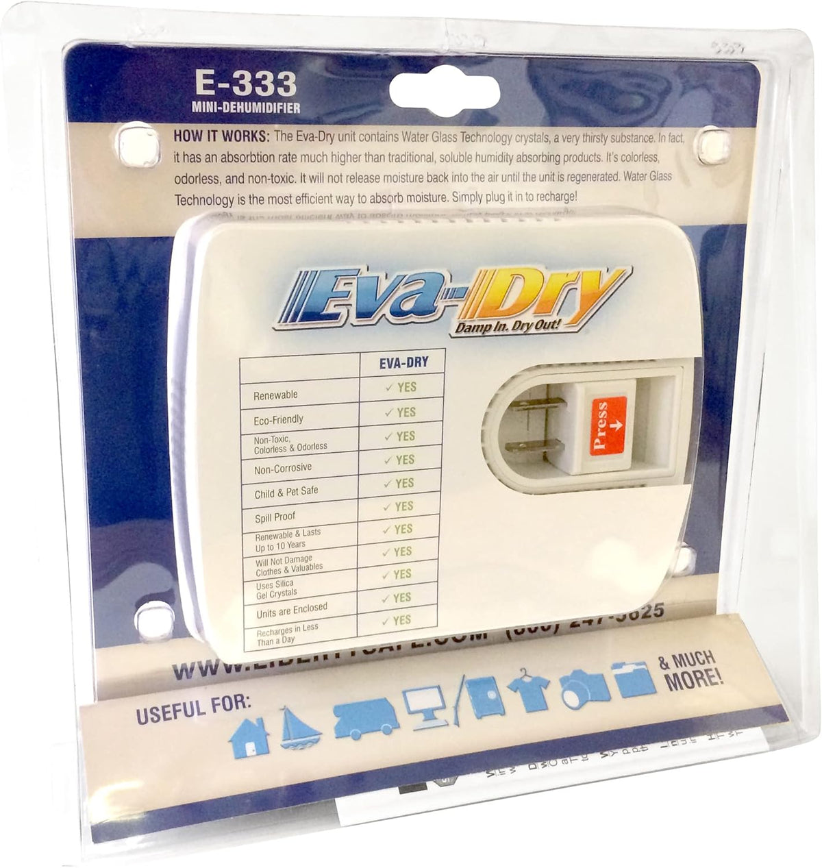 Eva-Dry Dehumidifier, Liberty Safes