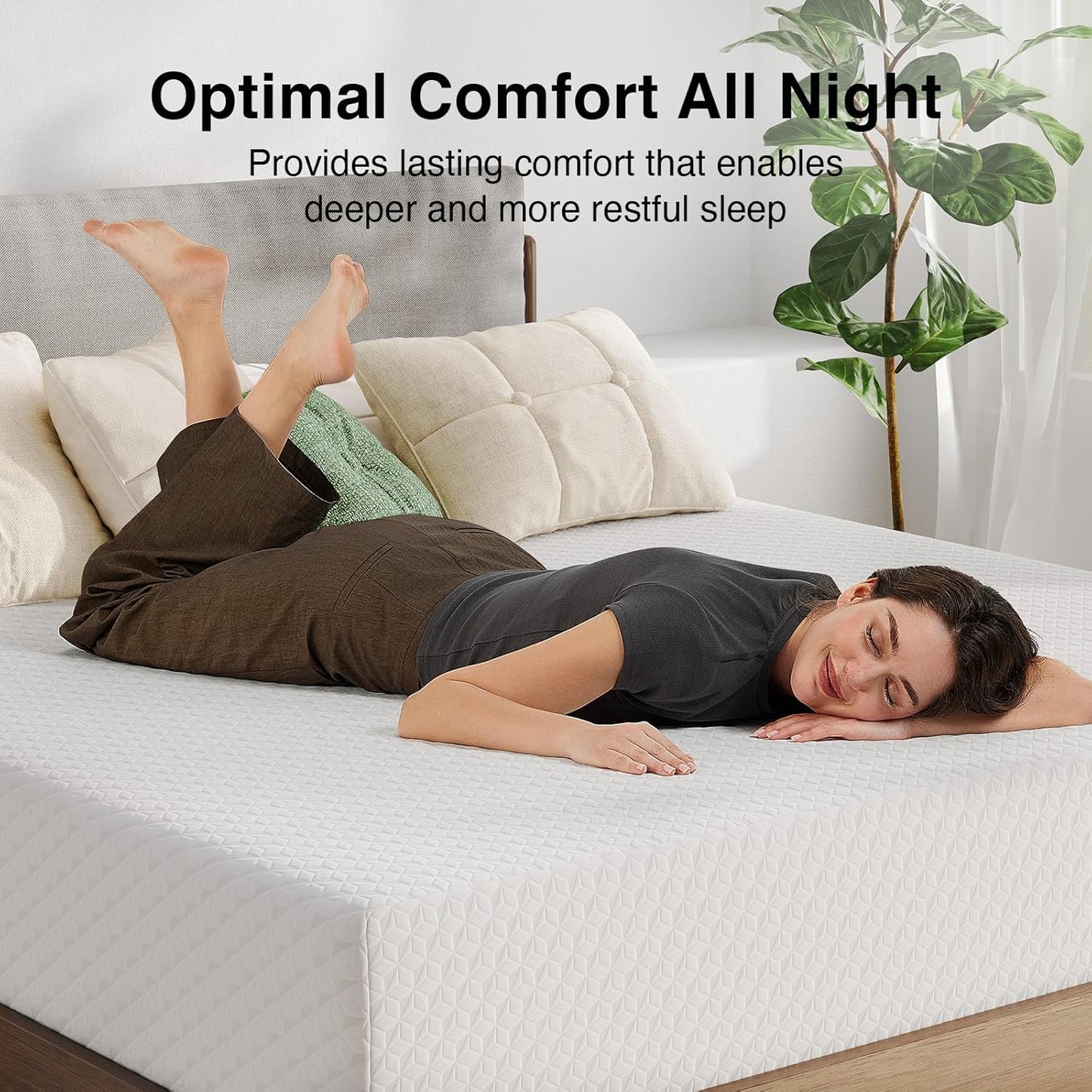 Novilla King Mattress, 12 Inch King Size Memory Foam Mattress with Comfort Foam for Pressure Relief & Cool Fresh Sleep, Removable Washable Cover,Mattresses in a Box,Medium Firm