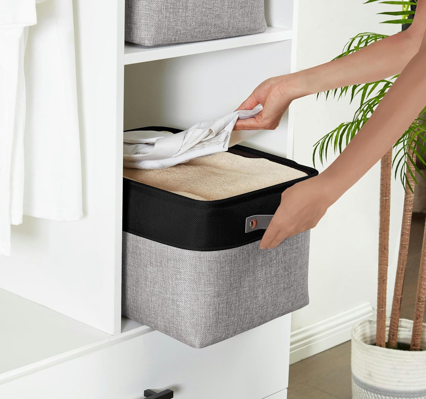 DECOMOMO Storage Bins, Extra Large Fabric Storage Baskets for Shelves 3Pack