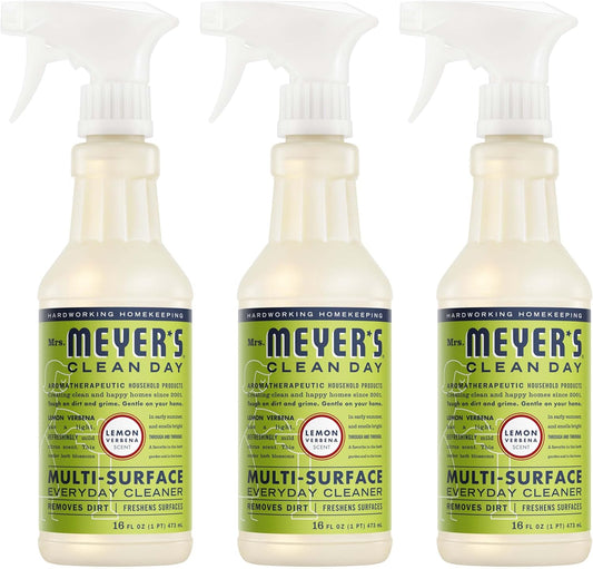 MRS. MEYER'S CLEAN DAY All-Purpose Cleaner Spray, Cruelty Free Formula, Lemon Verbena, 16 fl. oz - Pack of 3