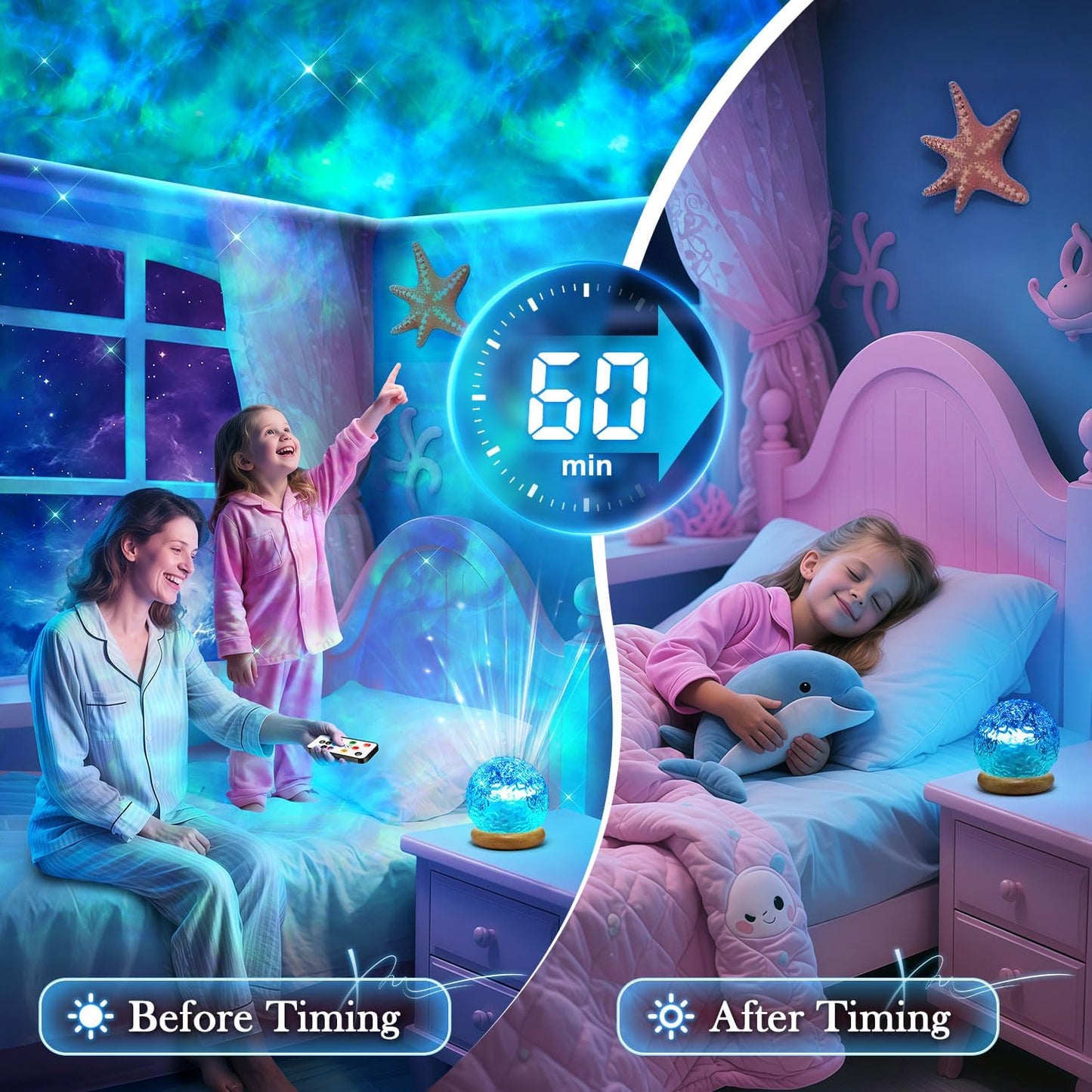 Teen Girl Gifts Trendy Stuff Mood Lighting,18 Colors Birthday Graduation Gifts Aurora Light Projector for Bedroom,Dimmable Ambient Lighting Northern Lights Projector &Night Light Projector with Remote