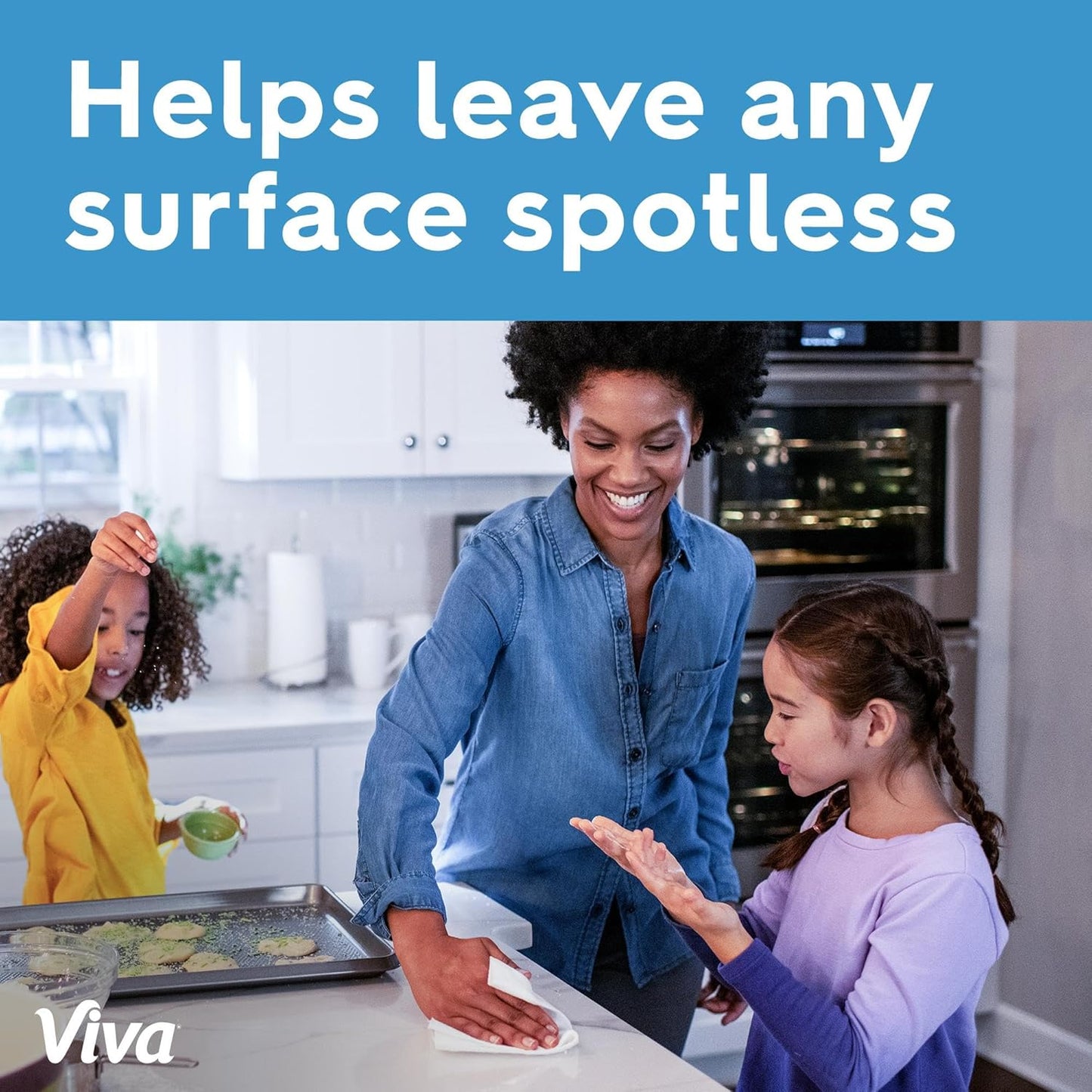 Viva Multi-Surface Cloth Paper Towels, Choose-A-Sheet Size, 12 Super Rolls, 81 Sheets per Roll (Packaging May Vary)