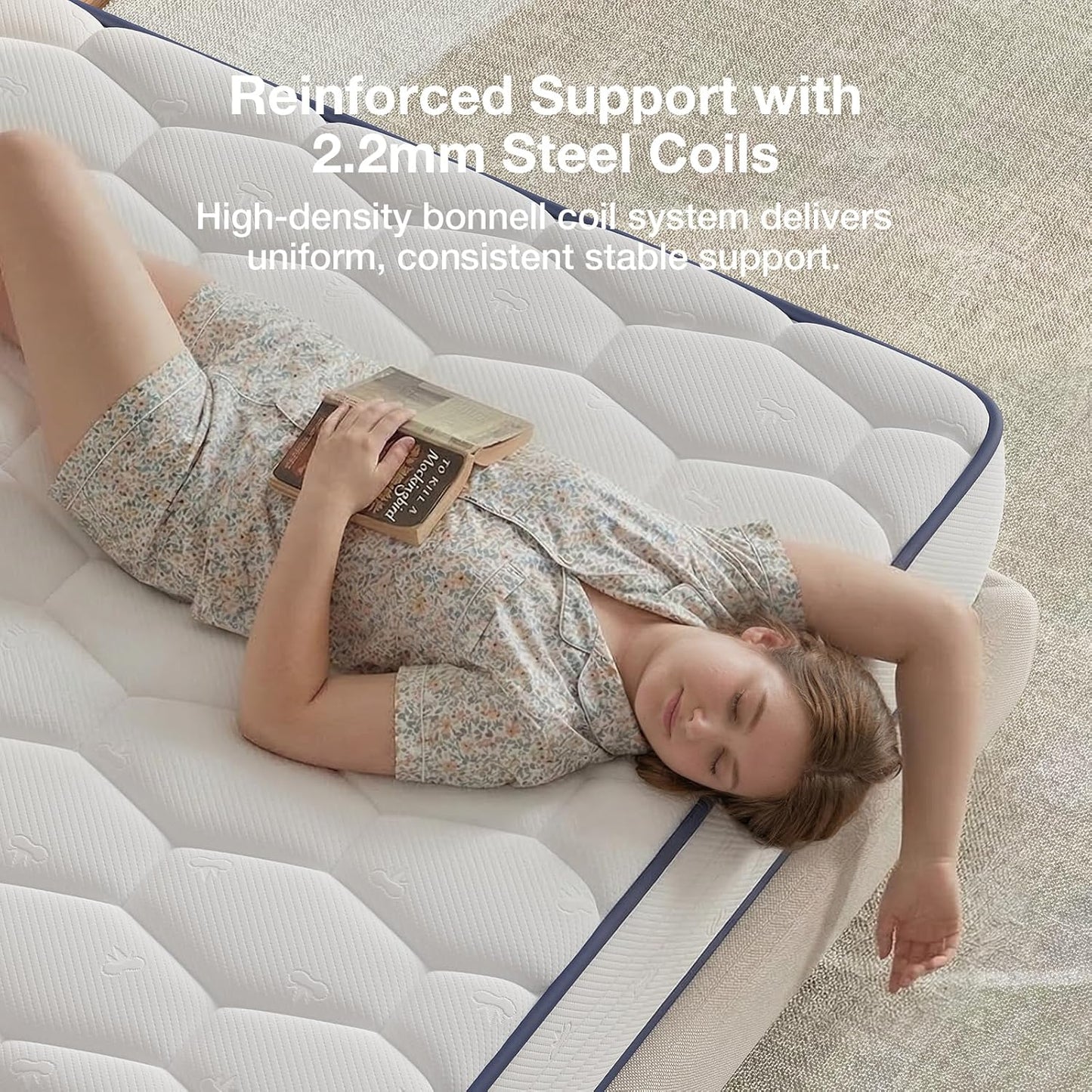 Novilla 8 inch Twin Mattress, Foam and Spring Hybrid Mattresses Twins for Comfortable Sleep,Steel Coils for Durable Support,CertiPUR-US Certified Foam,Youth/Guest Rooms,Twin Mattress in a Box