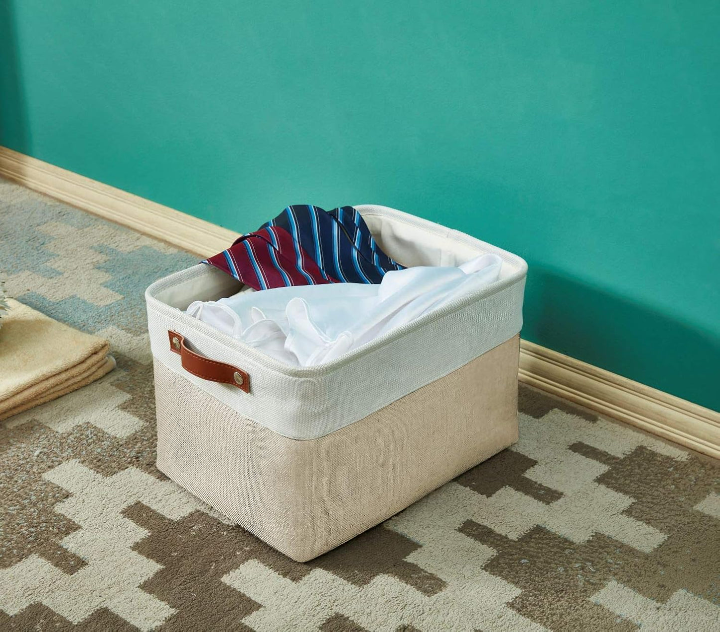 DECOMOMO Storage Bins, Large Fabric Storage Baskets for Shelves 3 Pack