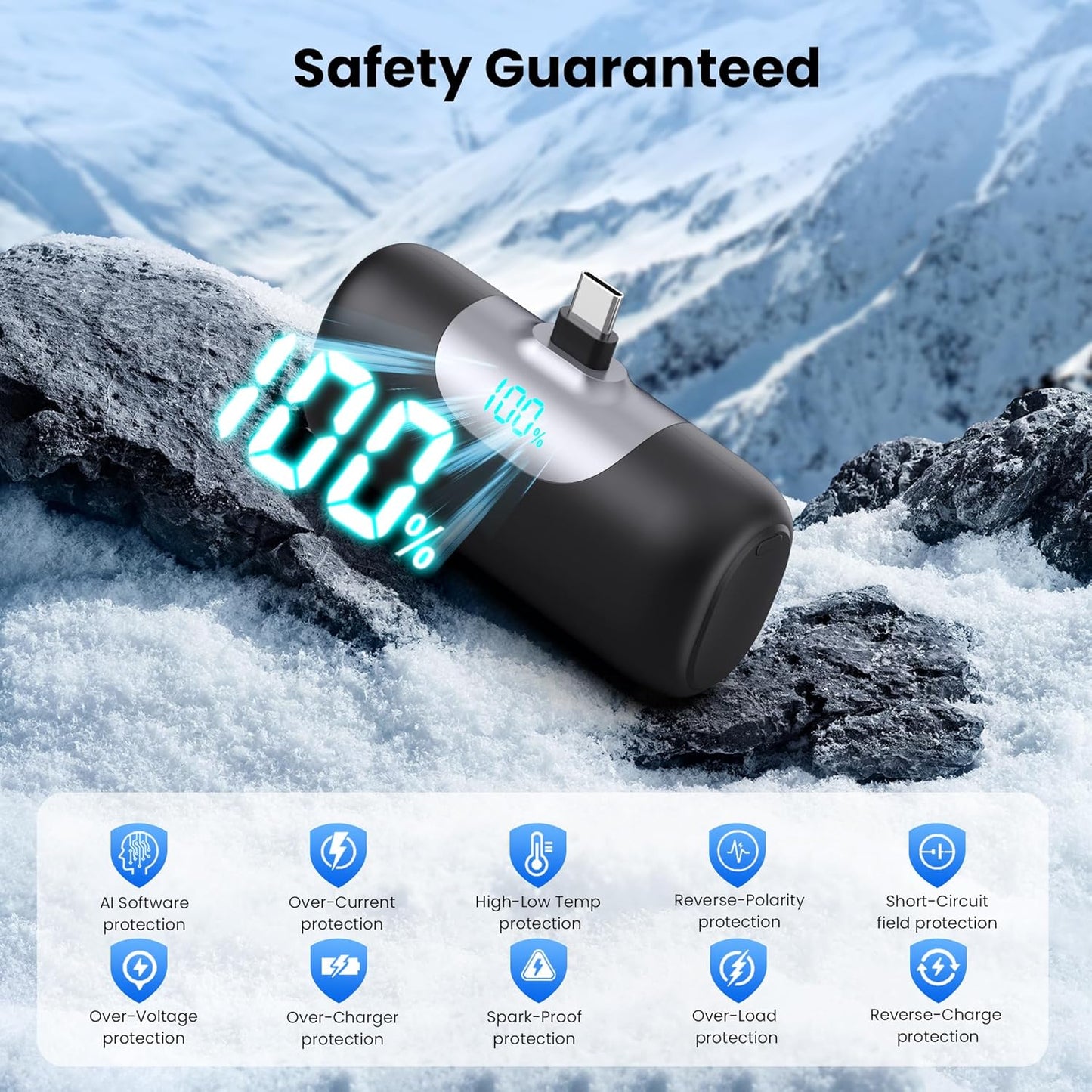 Mini Portable Charger for iPhone 17/16/15 Series,Upgraded 5500mAh PD Fast Charging USB-C Power Bank,Travel Pocket Size Portable Phone Charger for iPhone17/17Pro/17Pro Max/Air/16/15,Samsung,Android etc