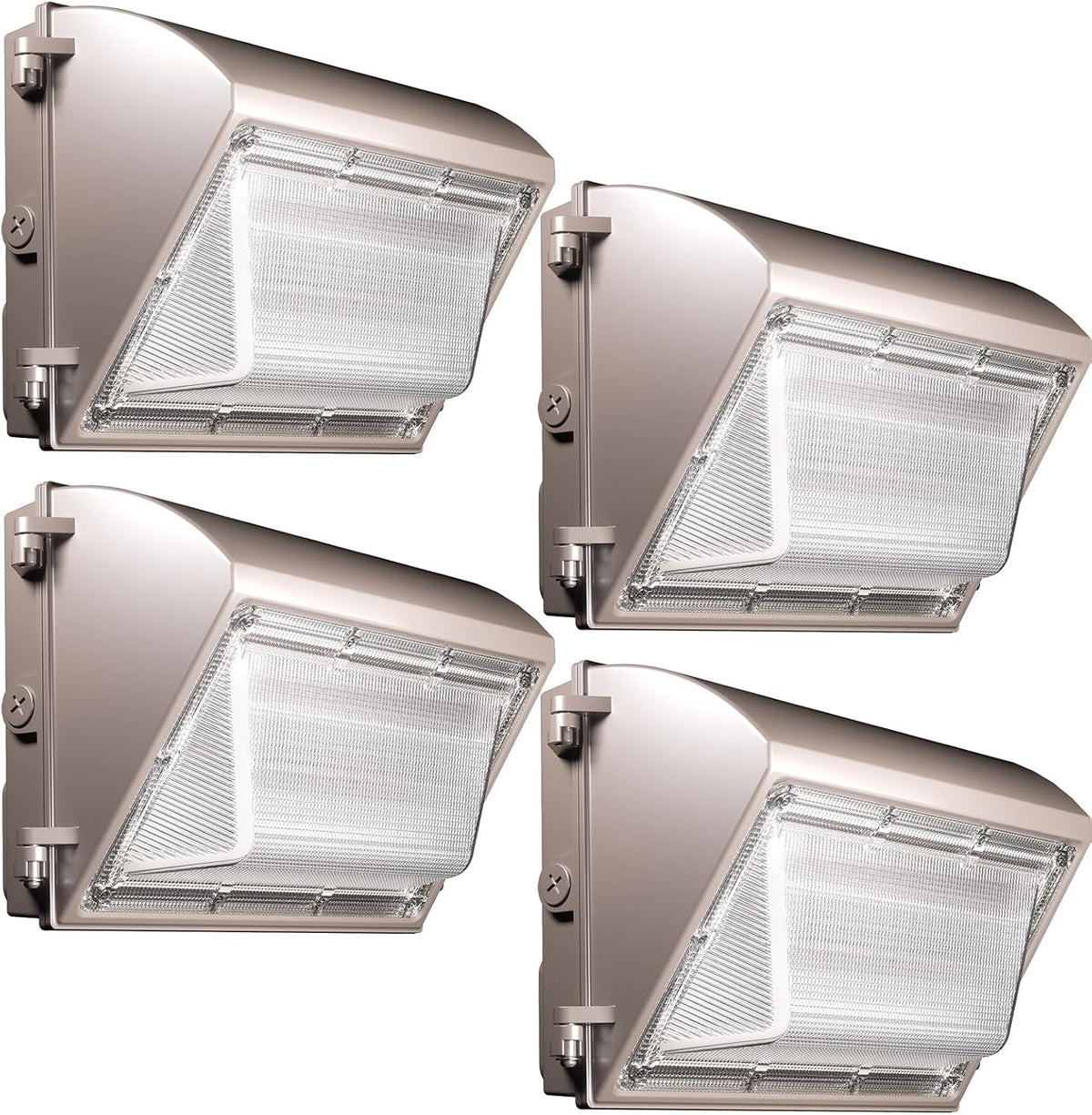 LED Wall Pack Light 120W 15600LM with Dusk to Dawn Photocell, 4 Pack