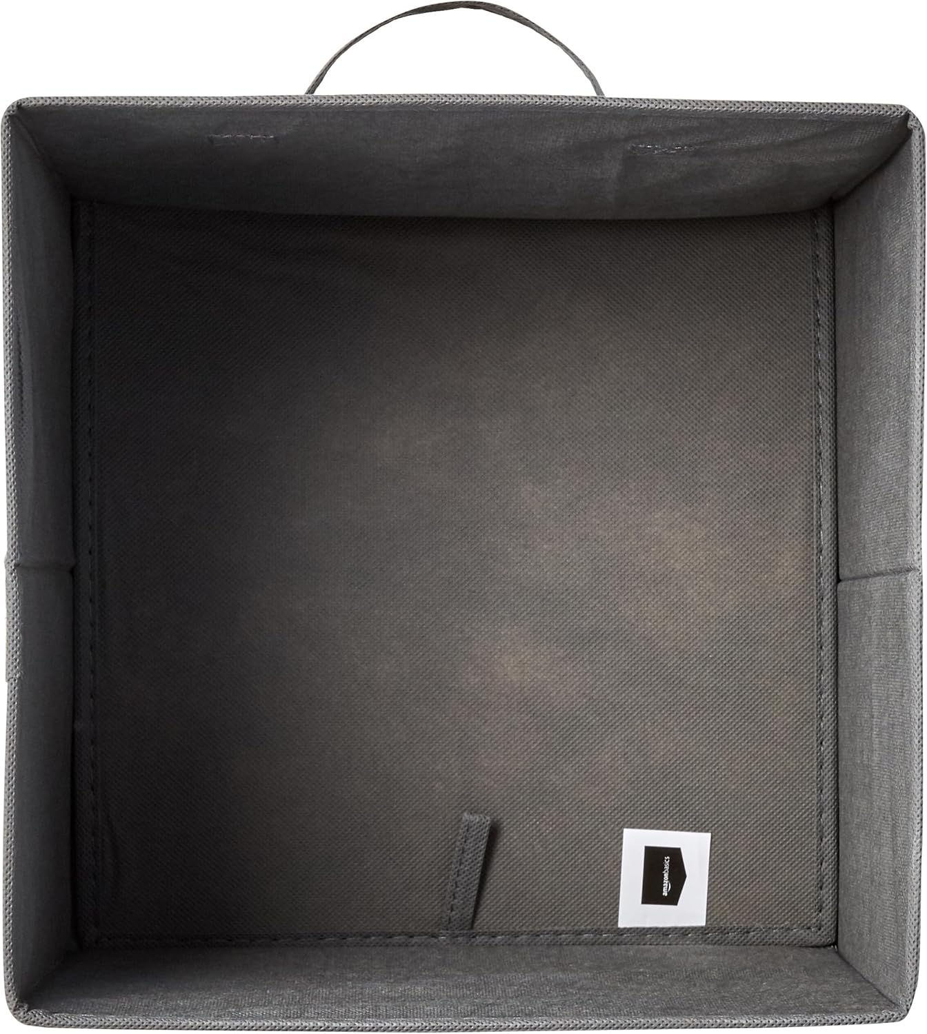 Amazon Basics Collapsible Fabric Storage Cubes Organizer with Handles, Sturdy, Foldable, Space-Saving, 10.5"x10.5"x11", Gray, 6-Pack