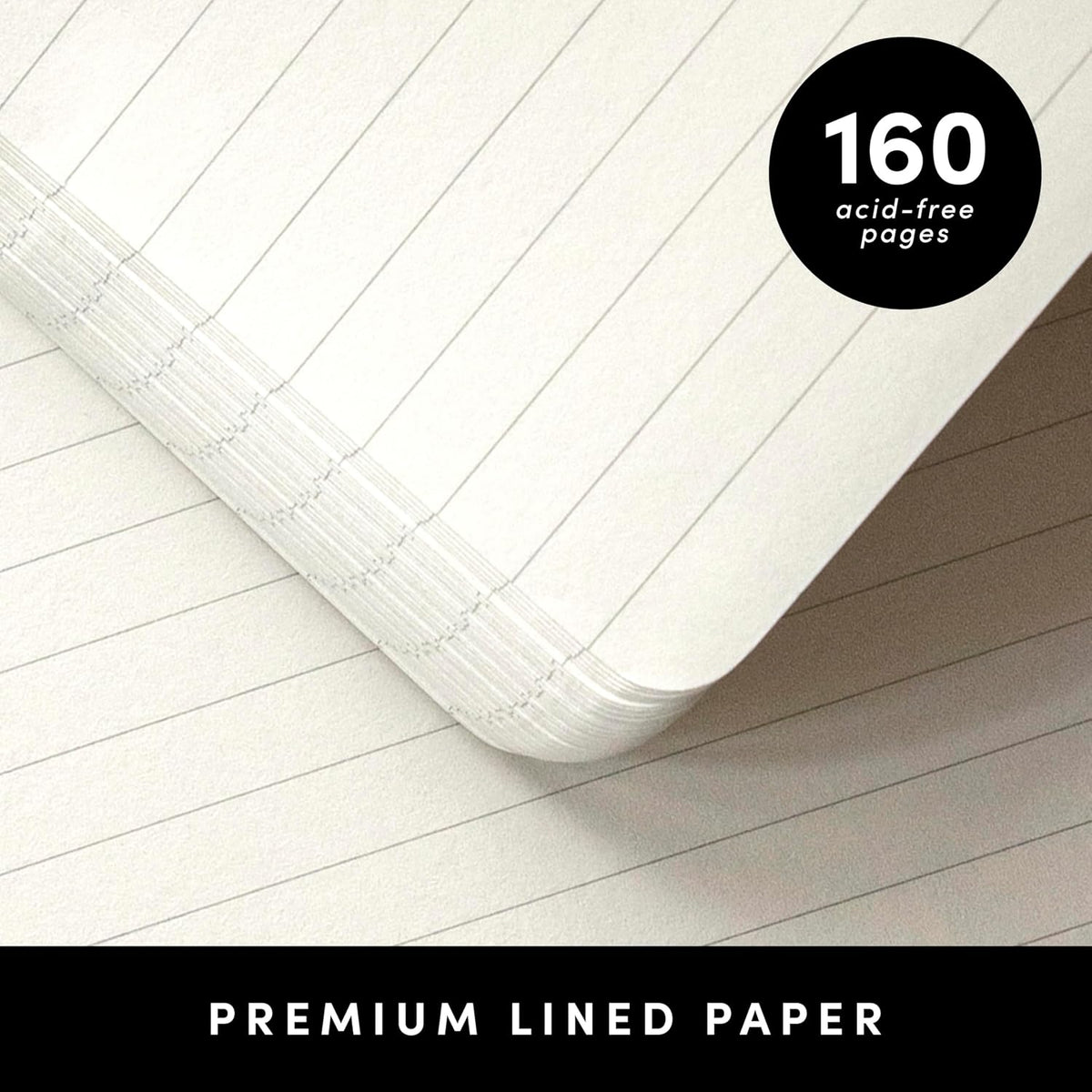 PAPERAGE Lined Pocket Journal Notebook, 2 Pack, (Navy), 160 Pages, Small Notebook, 3.6 inches x 5.6 inches - 100 GSM Thick Paper, Hardcover