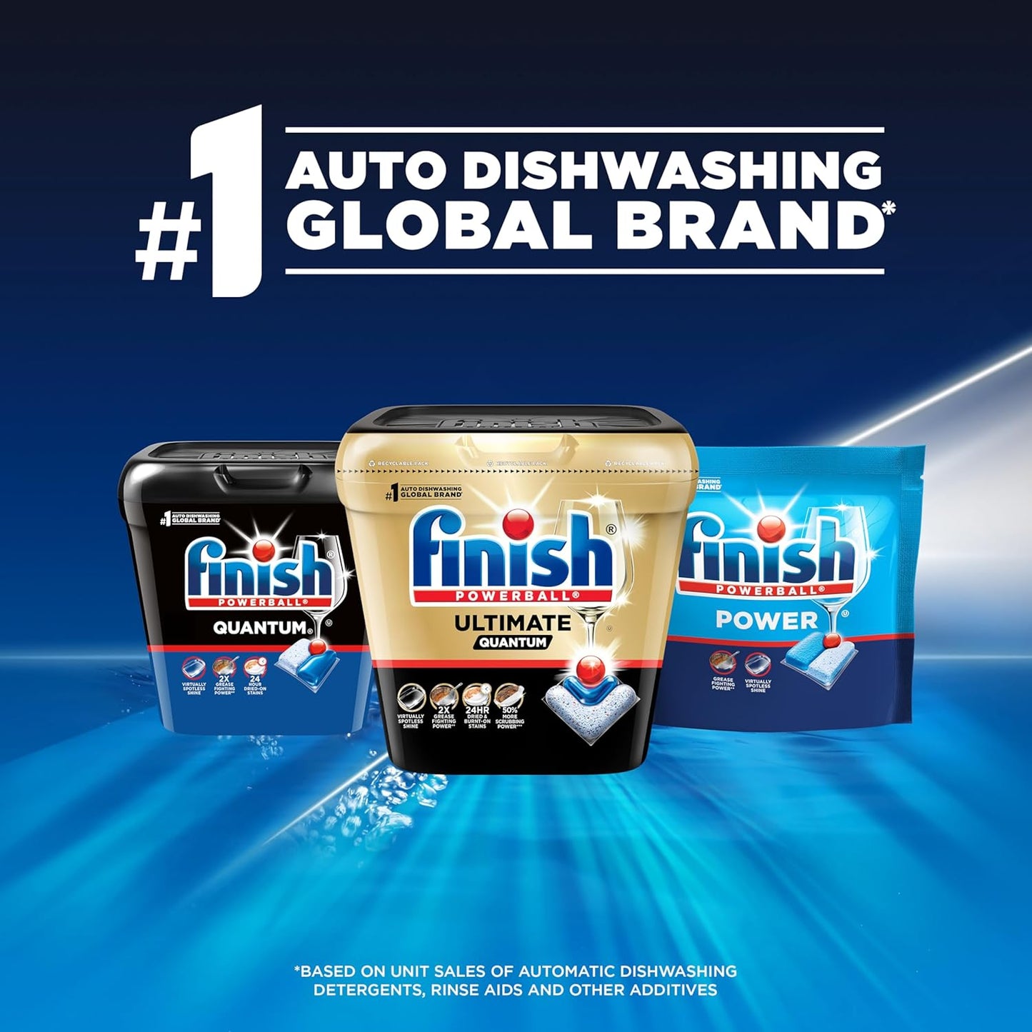 Finish Quantum Dishwasher Pods, No Pre-Rinse Dishwasher Detergent Soap Removes 24HR Dried-On Stain and Grease, Leaving a Virtually Spotless Shine, 82 Count