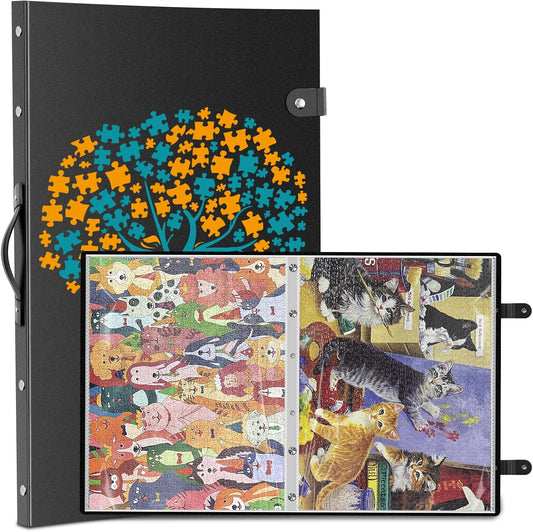 Nariolar Puzzle Storage Folder for 1000 Pieces with 24 Sheets/48 Puzzles, Large Capacity Portable Puzzle Album to Store Finished Puzzles