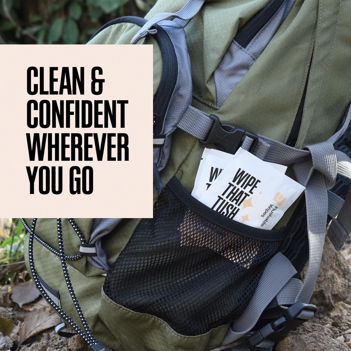 Wipe That Tush On-The-Go Flushable Wipes - 1 Packs of 30 Individually Wrapped Travel Wipes - Fragrance Free & Hypoallergenic - Extra Large & Soft - Aloe & Vitamin E - Septic-Safe - Travel Essentials